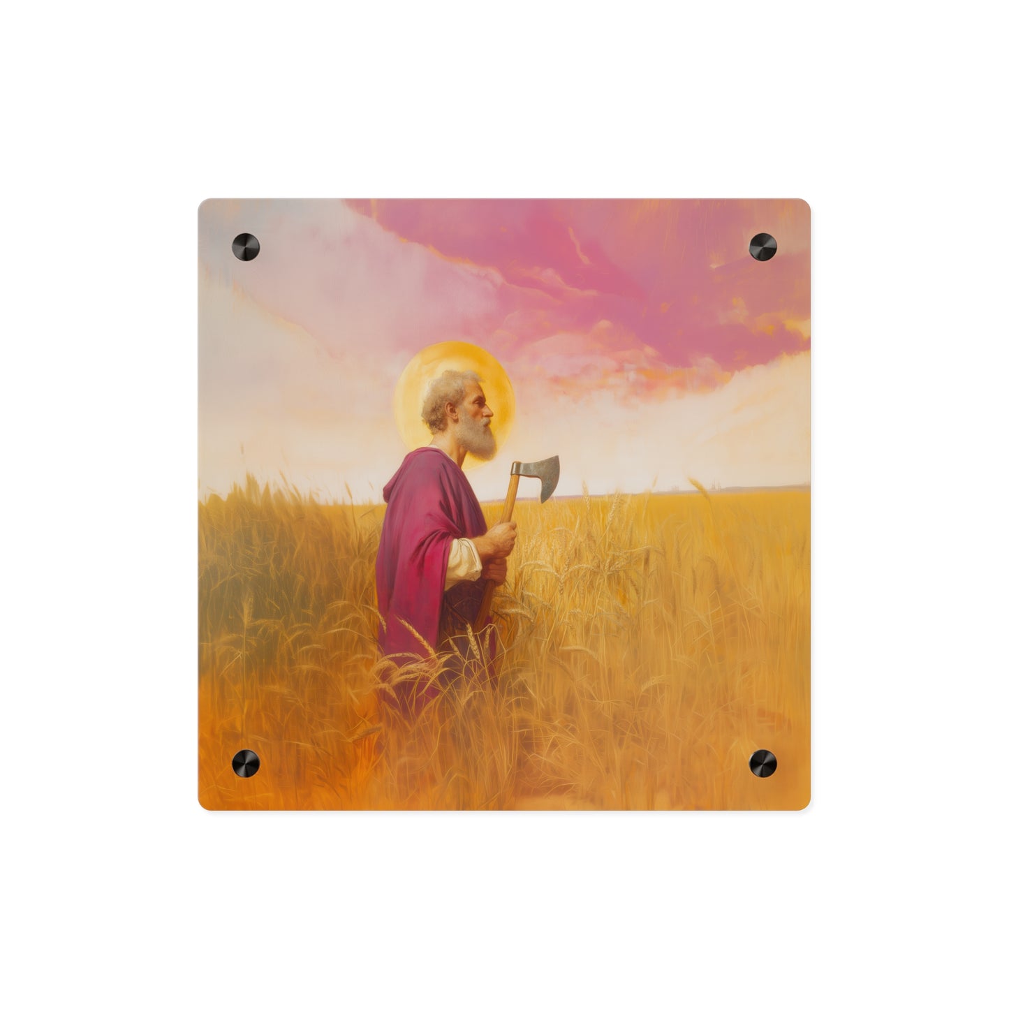 Saint Matthias Wall Art Panel - Ready to Hang Acrylic Print - Catholic Saint Art - Patron Saint Print - No Frame needed