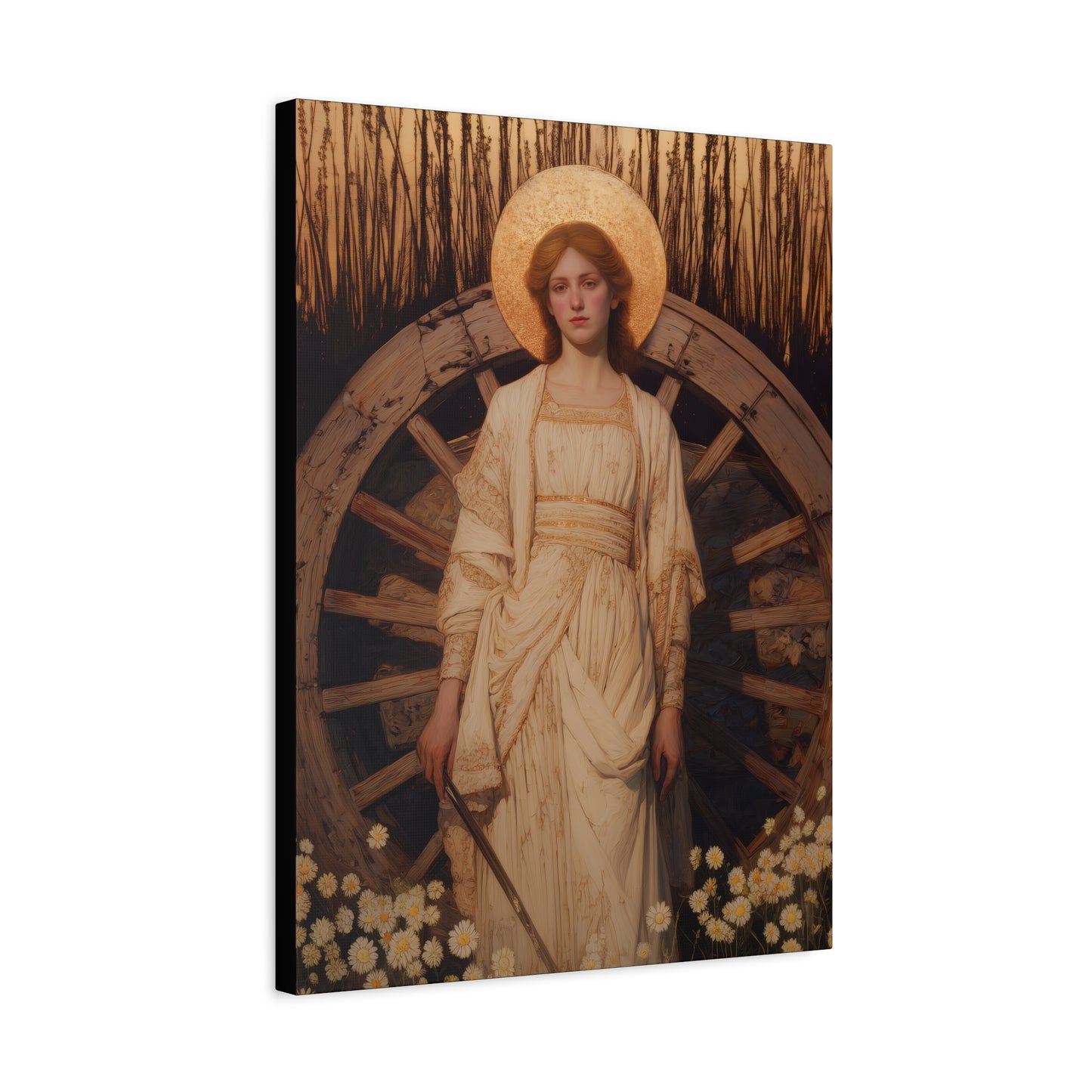 Saint Catherine of Alexandria -  Museum Wrapped Canvas - Sanctified Souls Print - Religious Art for your Home - Catholic Patron Saint Art