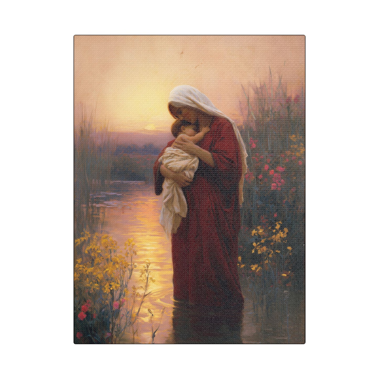Saint Elizabeth, Mother to John the Baptist -  Museum Wrapped Canvas Print - Multiple Sizes - Catholic Home art Matte Canvas
