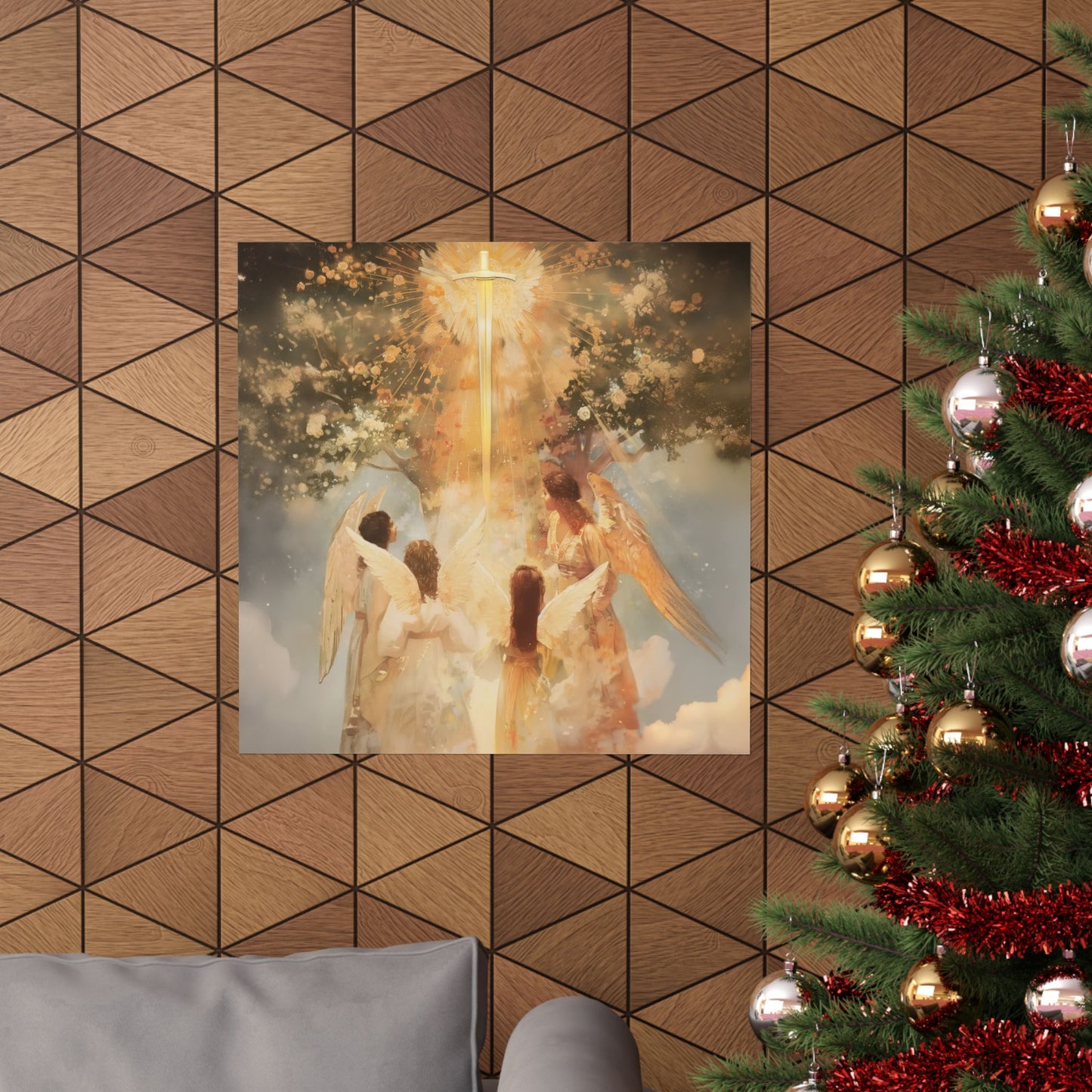 The Watchers of the First Dawn - Guardians of Eden - Sanctified Souls Print - Multiple Sizes - Premium Matte Vertical Posters