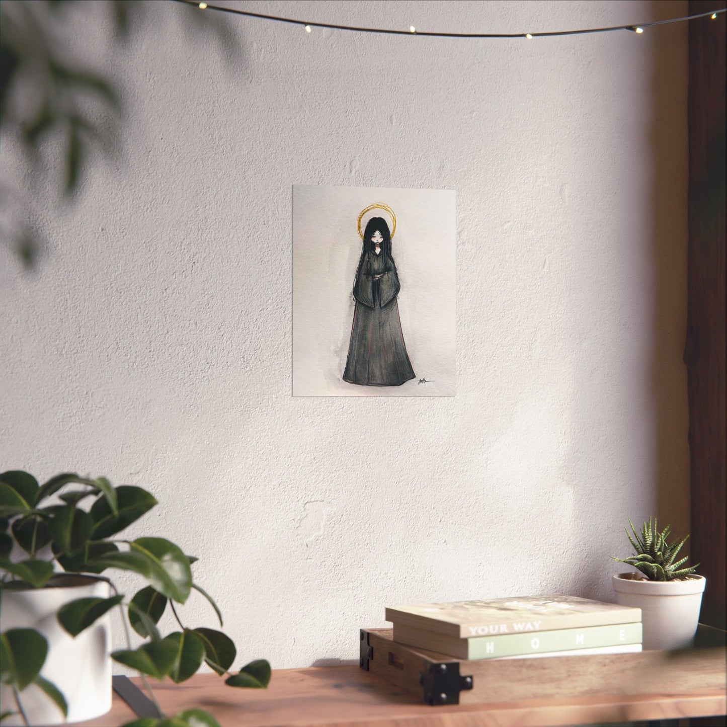 Blessed Mary Magdalen Kiota Hand-Drawn Catholic Art Print | Martyrs of Japan Devotional Wall Art | Sanctified Solocosmo Religious Poster