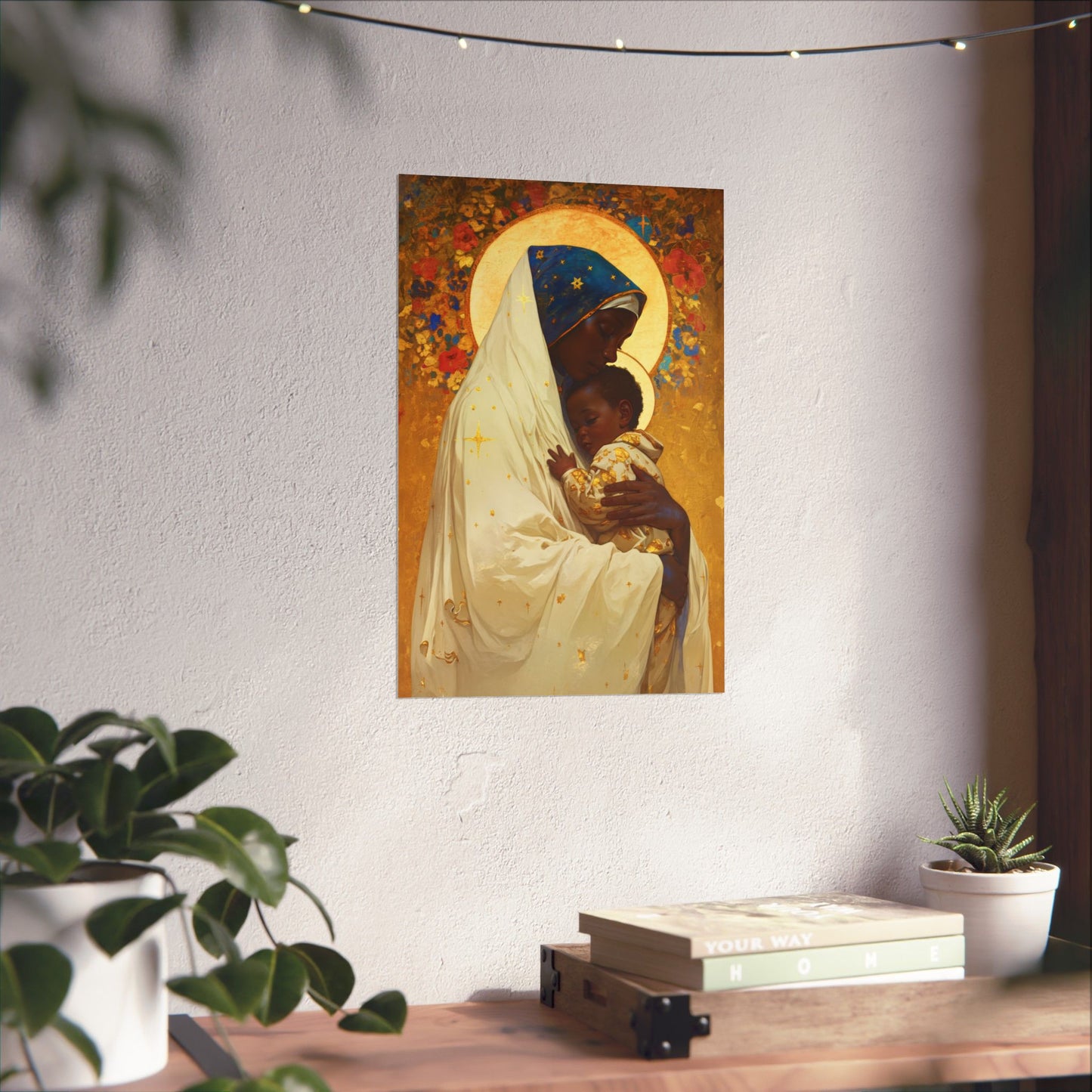 Queen of Peace and Love- Our Lady of Kibeho's Message - Sanctified Souls Print - Multiple Sizes - Premium Posters - Catholic Art - Christian
