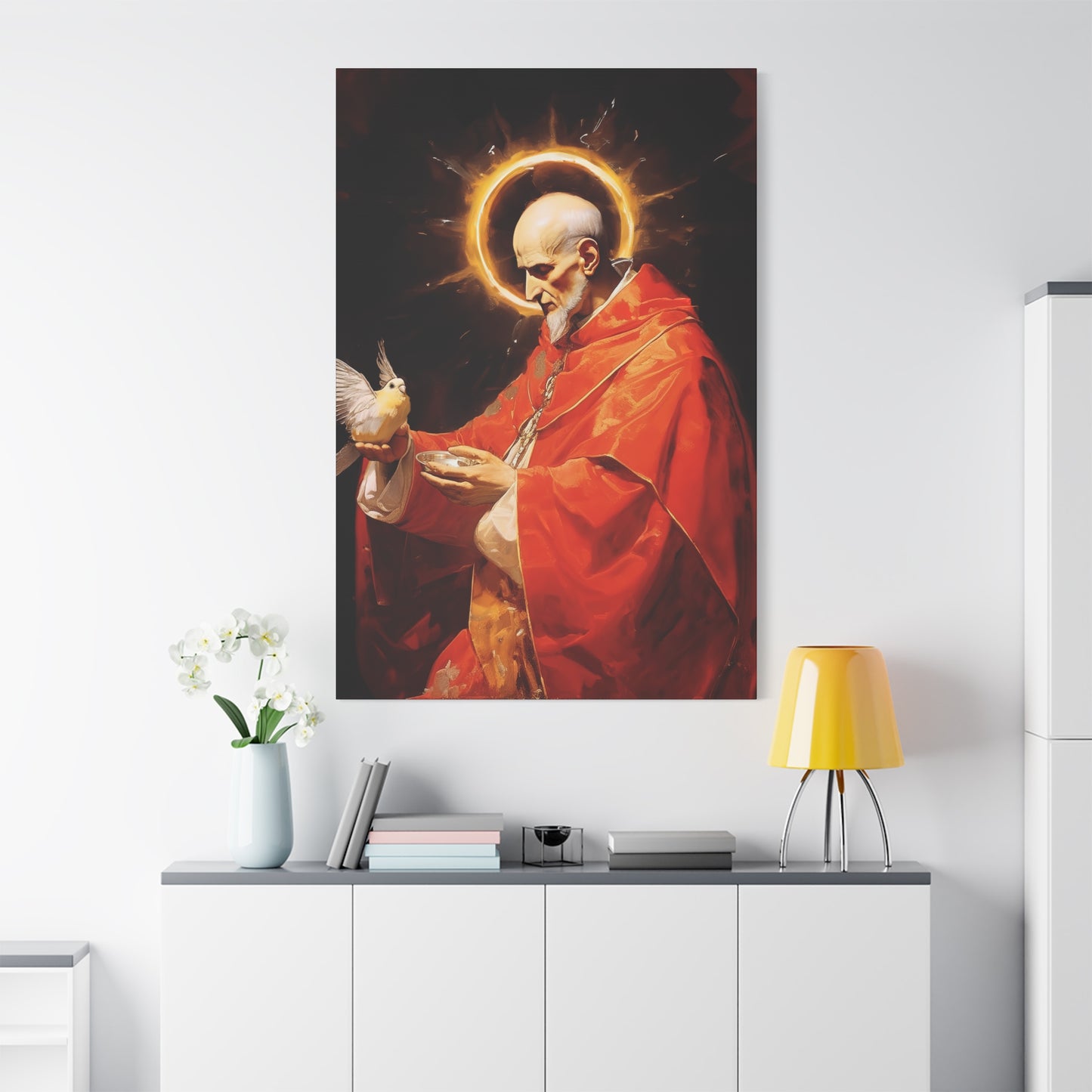 Pope Saint Gregory the Great  - Museum Wrapped Canvas - Sanctified Souls Print - Religious Art for your Home