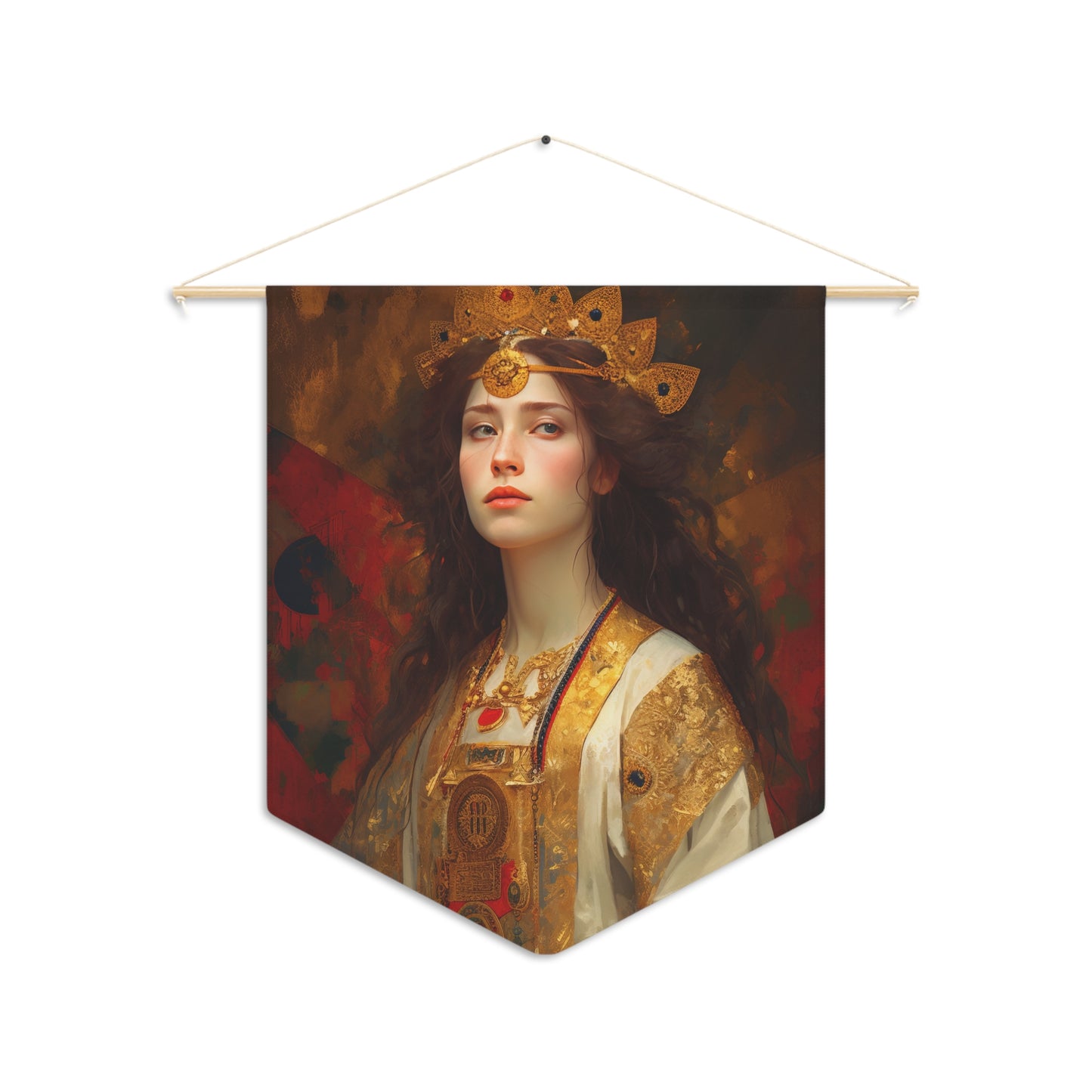 Saint Barbara Wall Banner / Wall Hanging - Unique Religious Art for your home - Prayer room - Catholic Home Art - 18" x 21"