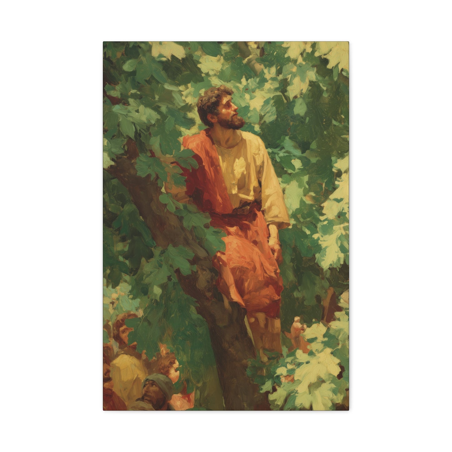 Zacchaeus - Gallery Wrapped Canvas - Print - Religious Art for your Home - Catholic Art Print