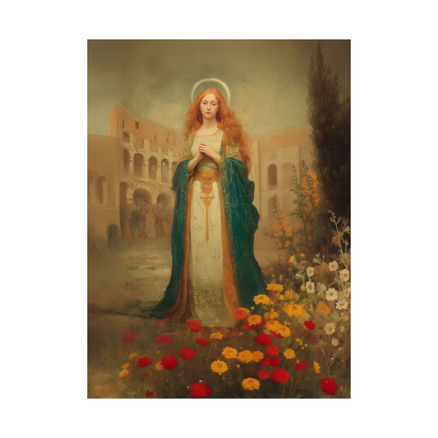 Saint Justina -  Catholic Art - Multiple Sizes - Premium Posters - Catholic Art - Christian Home - Catholic Saint Art