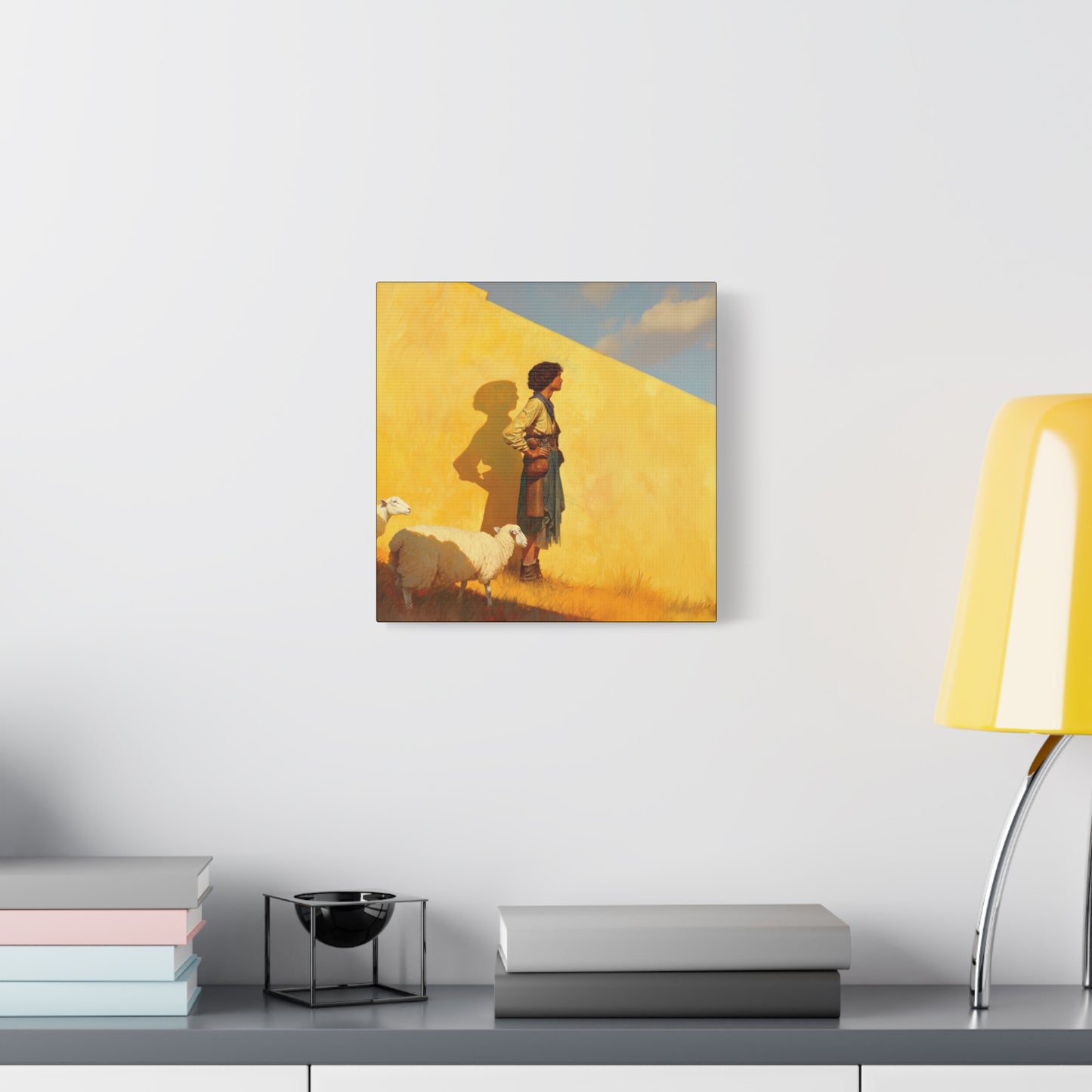 David son of Jesse - David the Shepherd Boy -  Museum Wrapped Canvas - Sanctified Souls Print - Religious Art for your Home