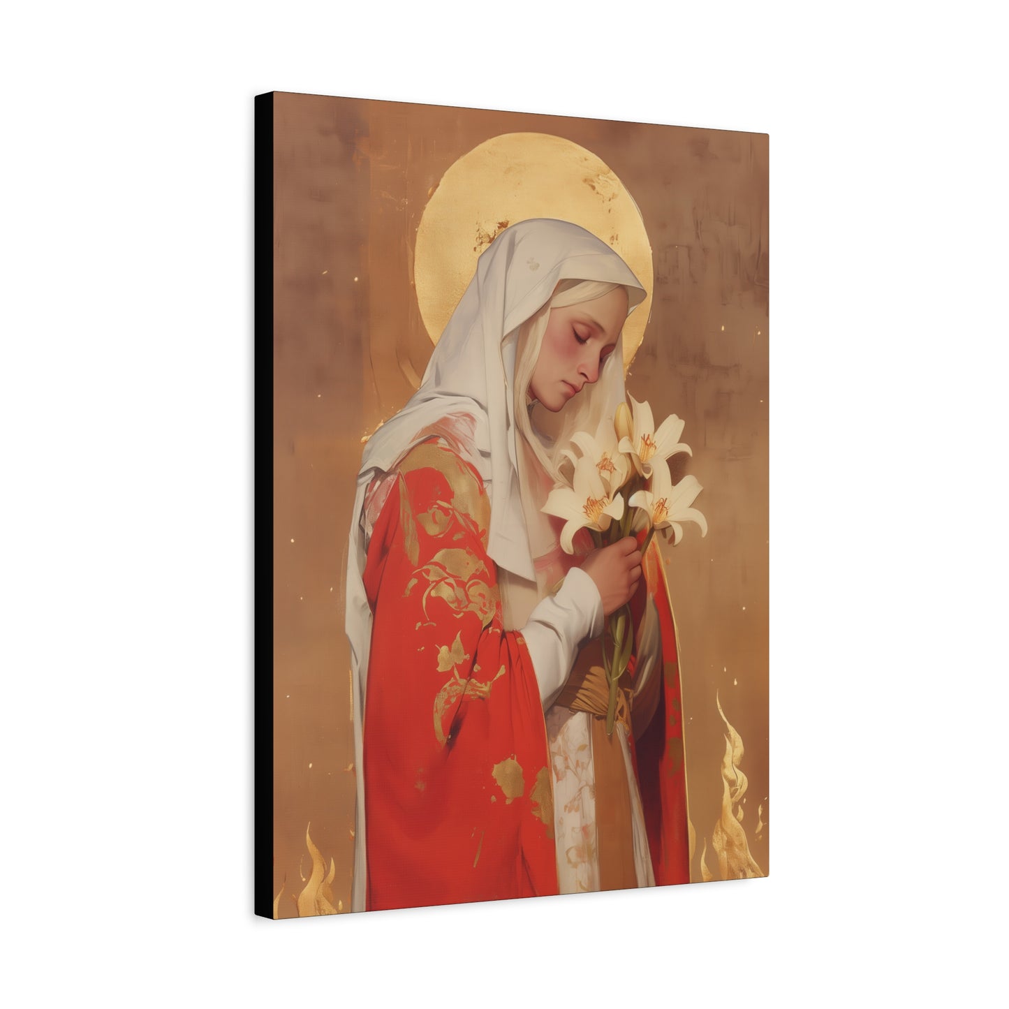 Saint Faith of Agen - Gallery Wrapped Canvas - Print - Religious Art for your Home - Catholic Art