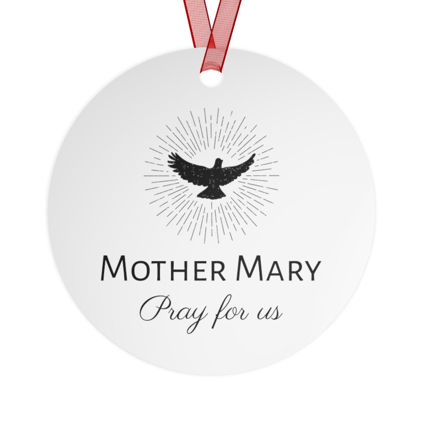 The Quiet Fiat That Split the Darkness, Mary's Yes - Metal Ornament - Religious Holiday Christmas Ornament and Keepsake