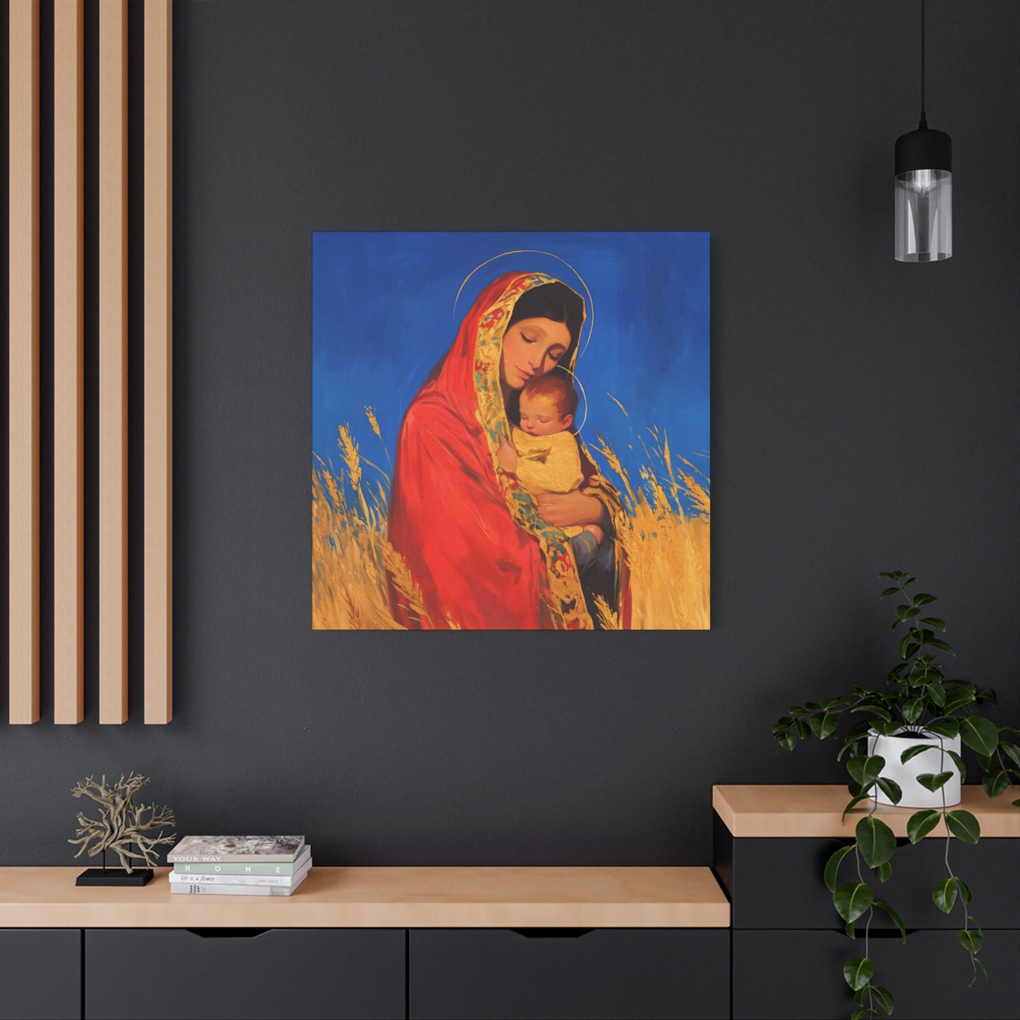 Our Lady of the Harvest  - Multiple Sizes - Catholic Home art - Museum Wrapped Canvas - Sanctified Souls Print