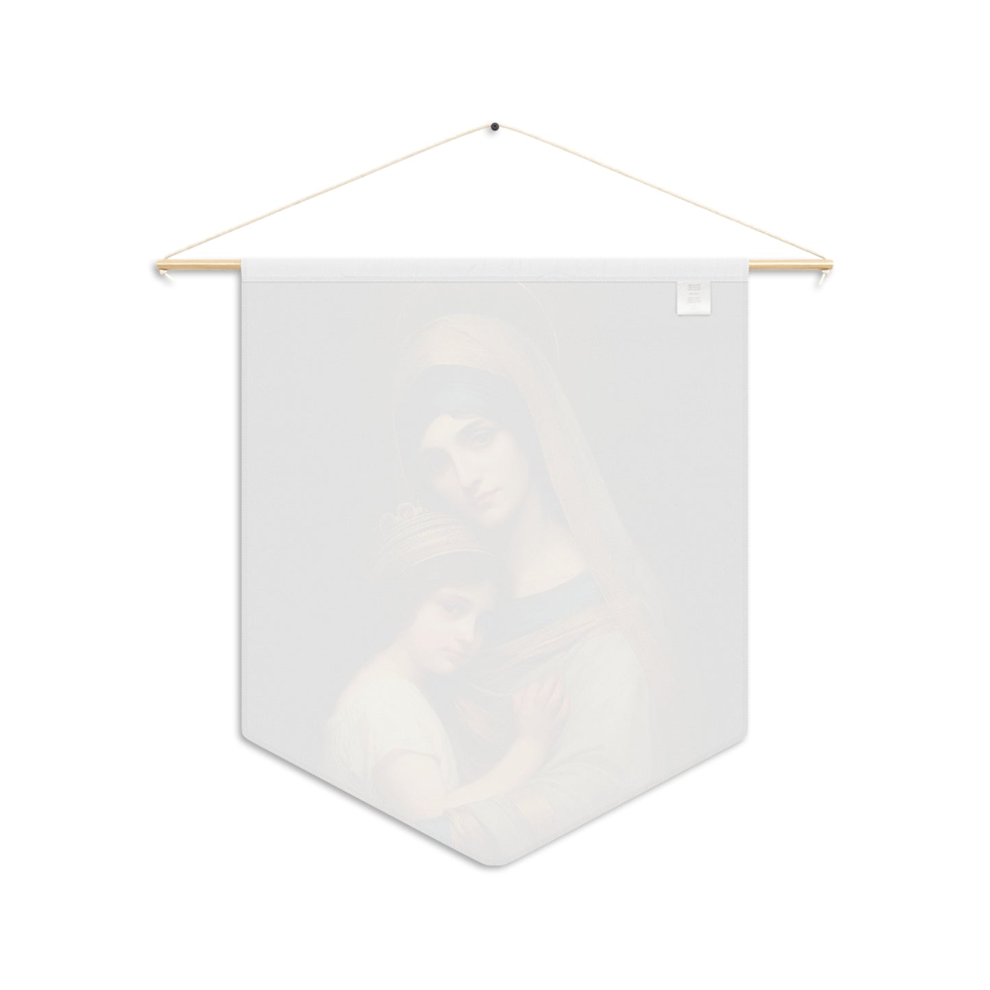 Saint Anne and a young Mary Pennant / Banner / Wall Hanging - Prayer room art - Catholic Home Art - Large Saint Art - 18" x 21"