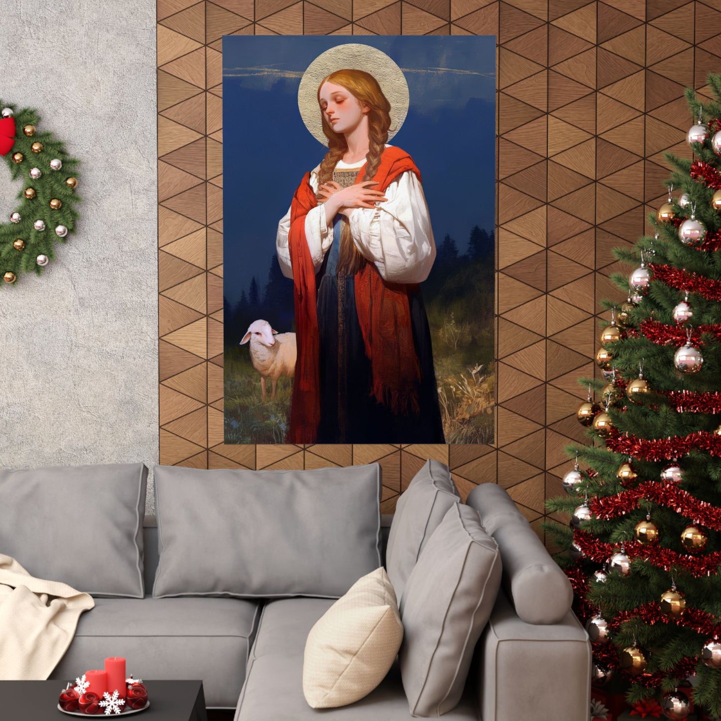 Saint Genevieve - Sanctified Souls Print - Multiple Sizes - Premium Matte Vertical Posters