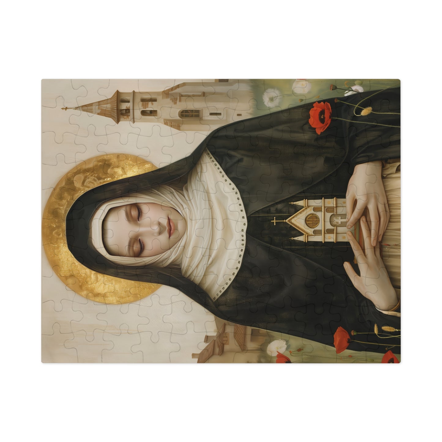Saint Erentrude - Puzzle and Keepsake Tin - Religious (30, 110, 252, 500,1000) - Religious Catholic Puzzle Art