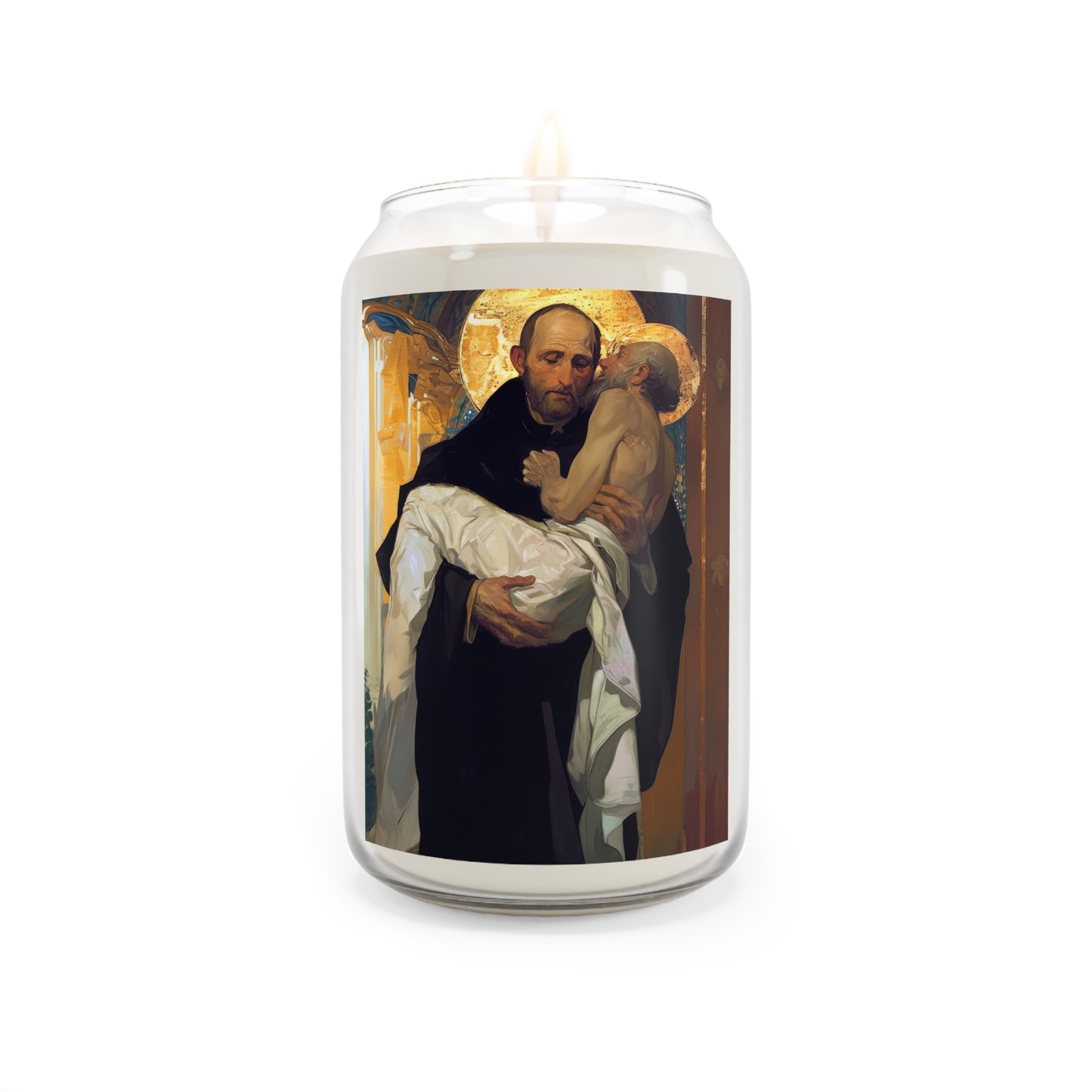 Saint John of God - Scented Prayer Candle, 13.75oz -  Candle - Catholic Art - prayer room Scented Candle - Religious gift