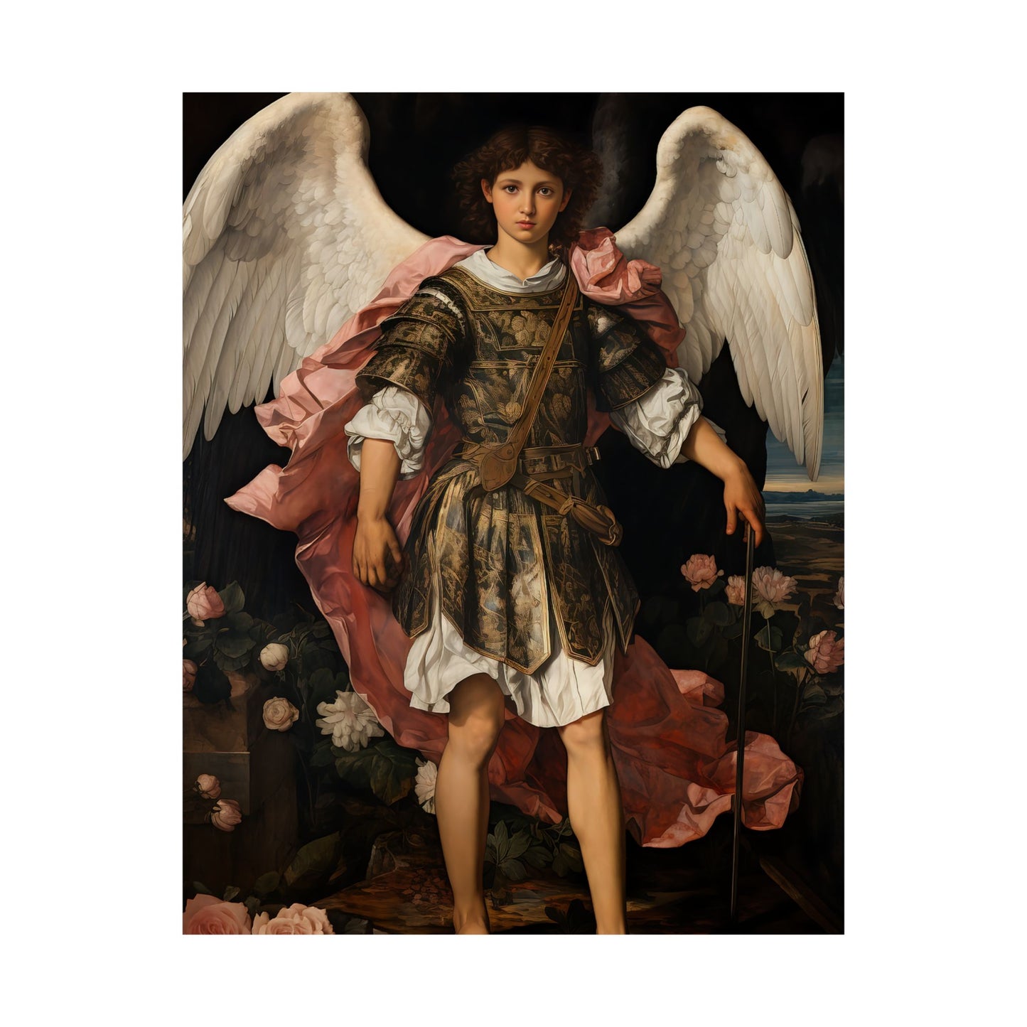 Saint Raphael the Archangel - Sanctified Souls Print - Multiple Sizes - Premium Matte Vertical Posters