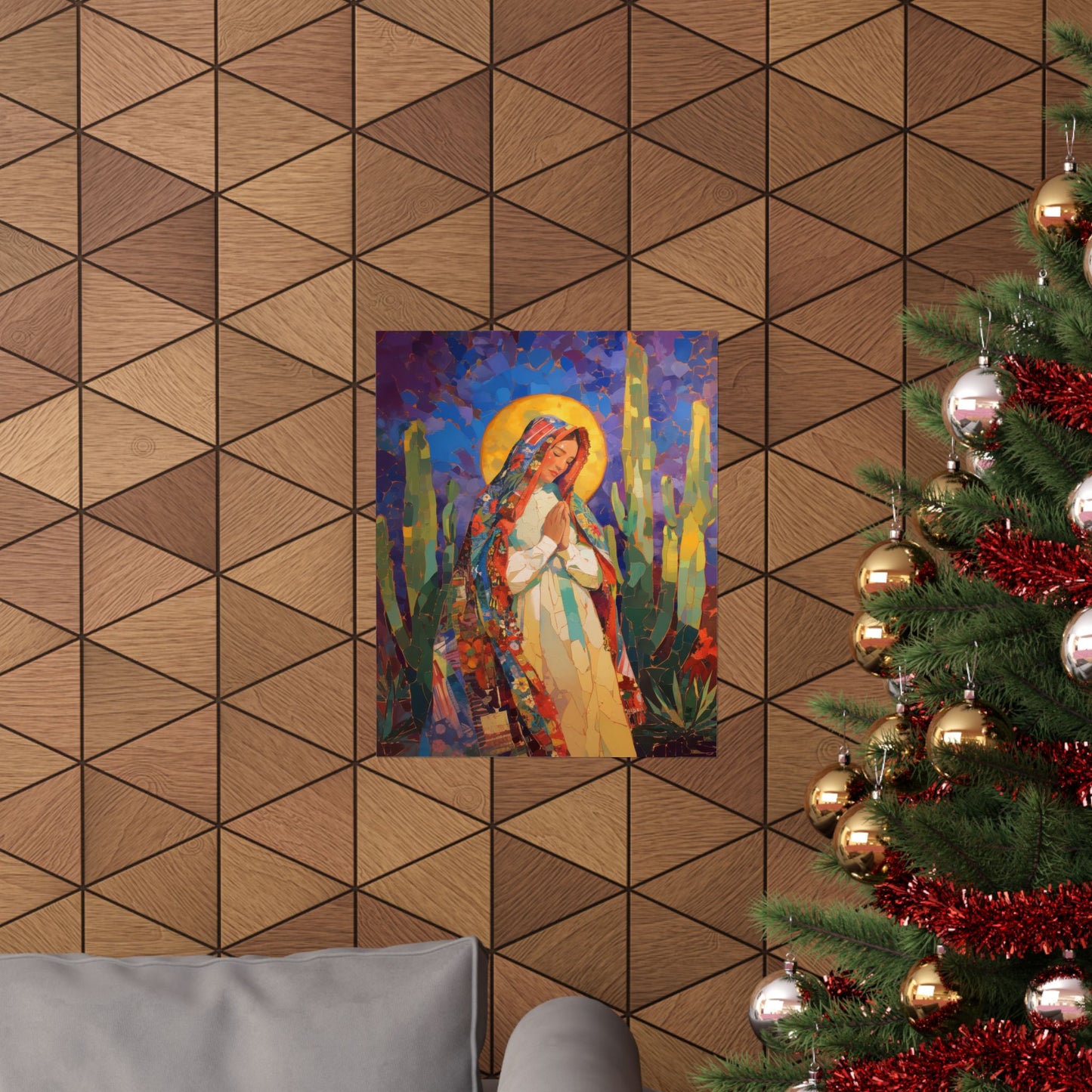 Radiant Light of Our Lady of Guadalupe Poster Print - Sanctified Souls Print - Multiple Sizes - Premium Posters - Catholic Art
