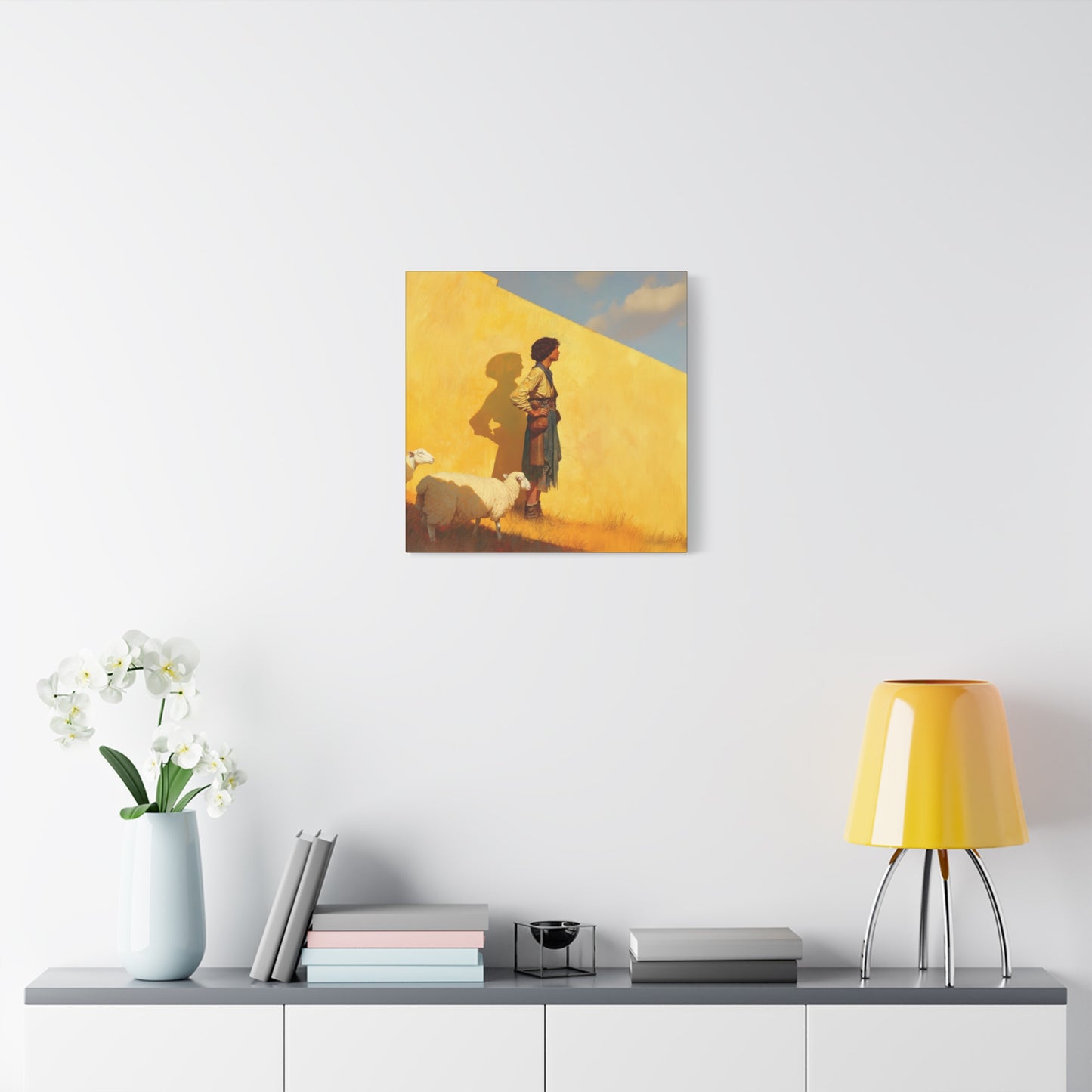 David son of Jesse - David the Shepherd Boy -  Museum Wrapped Canvas - Sanctified Souls Print - Religious Art for your Home