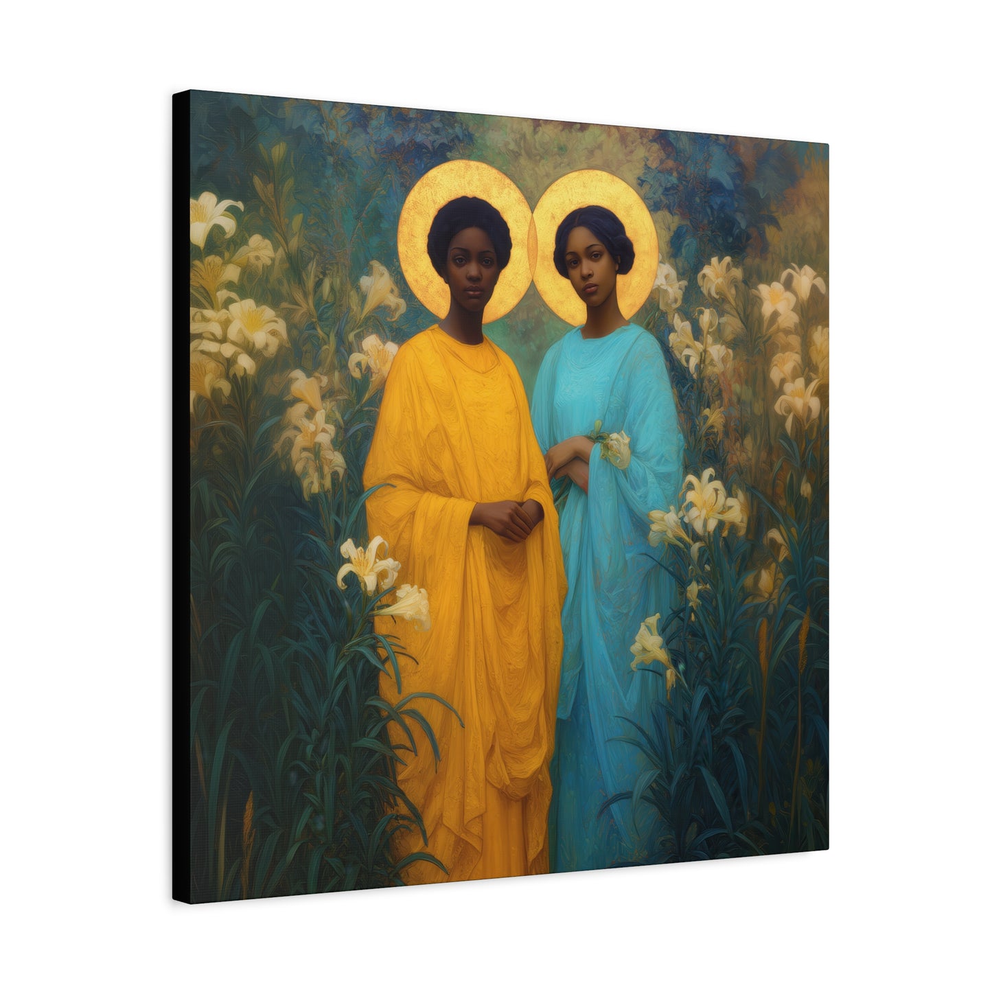Saint Perpetua and Saint Felicity -  Museum Wrapped Canvas - Sanctified Souls Print - Religious Art for your Home - Catholic Saint Art