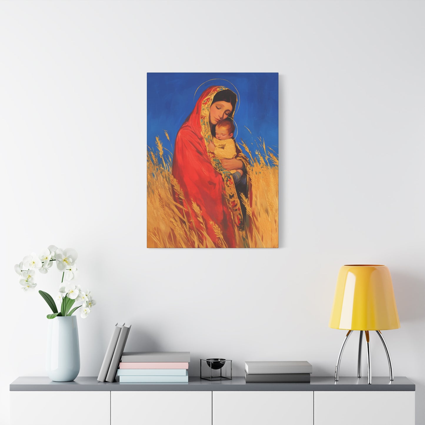 Our Lady of the Harvest  - Multiple Sizes - Catholic Home art - Museum Wrapped Canvas - Sanctified Souls Print