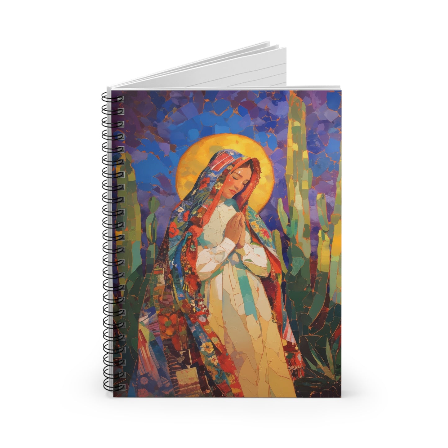 Radiant Light of Our Lady of Guadalupe - Sanctified Souls Art - Religious - Spiral Notebook - Ruled Line - Catholic Religious art