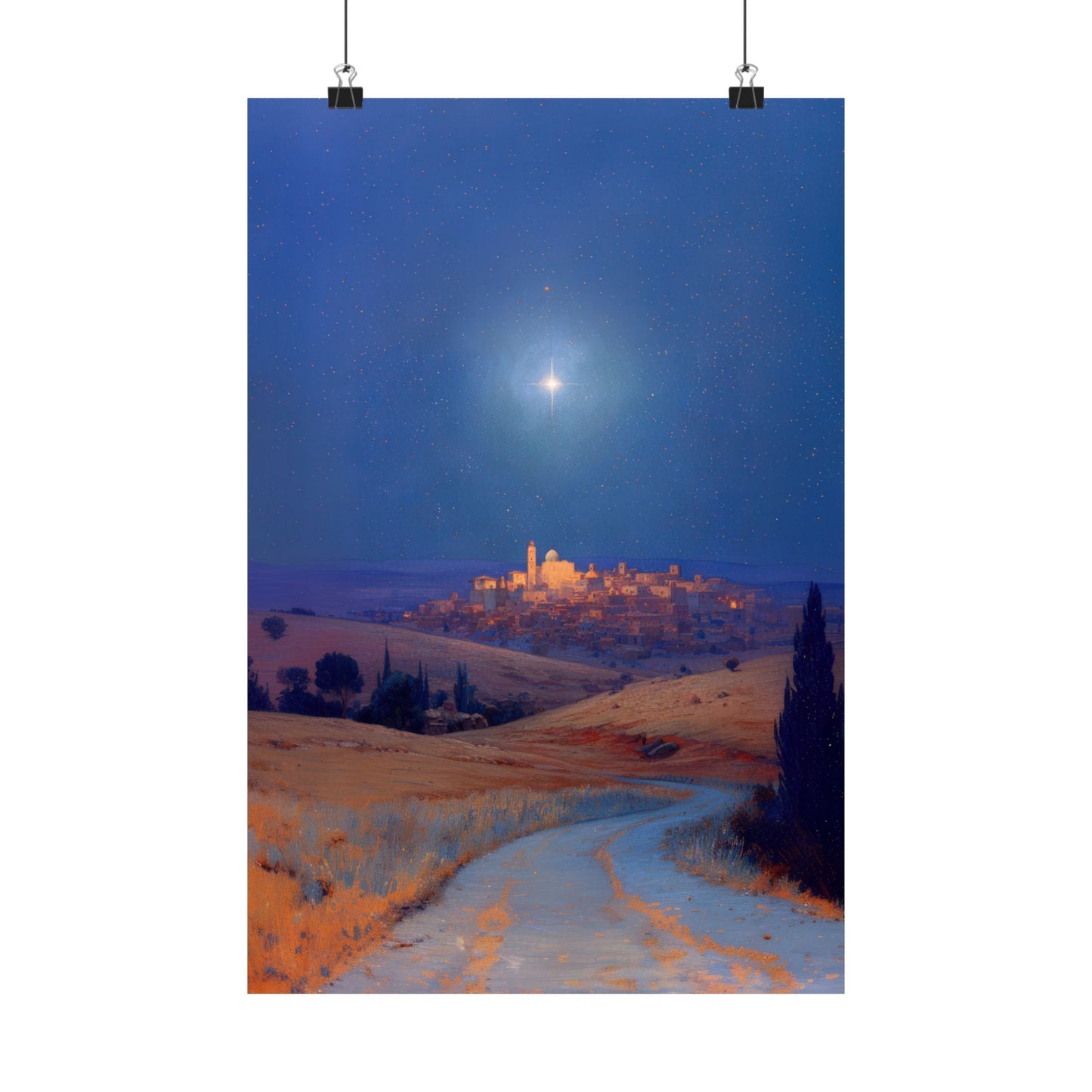 Bethlehem Wrapped in the Light of His Coming - Sanctified Souls Print - Multiple Sizes - Premium Matte Vertical Posters