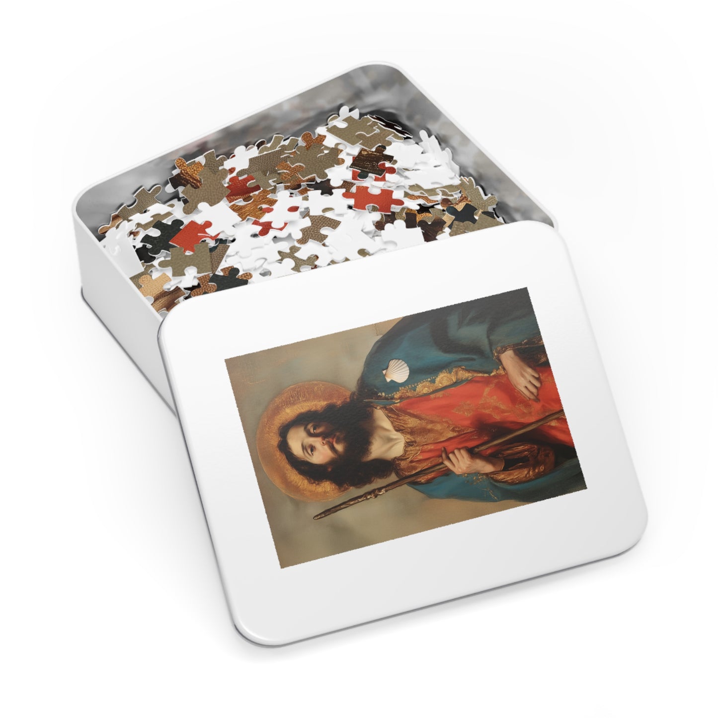 Saint James the Greater - Apostle  - Puzzle and Keepsake Tin - Religious (30, 110, 252, 500,1000) - Religious Puzzle - Gifts for Catholics