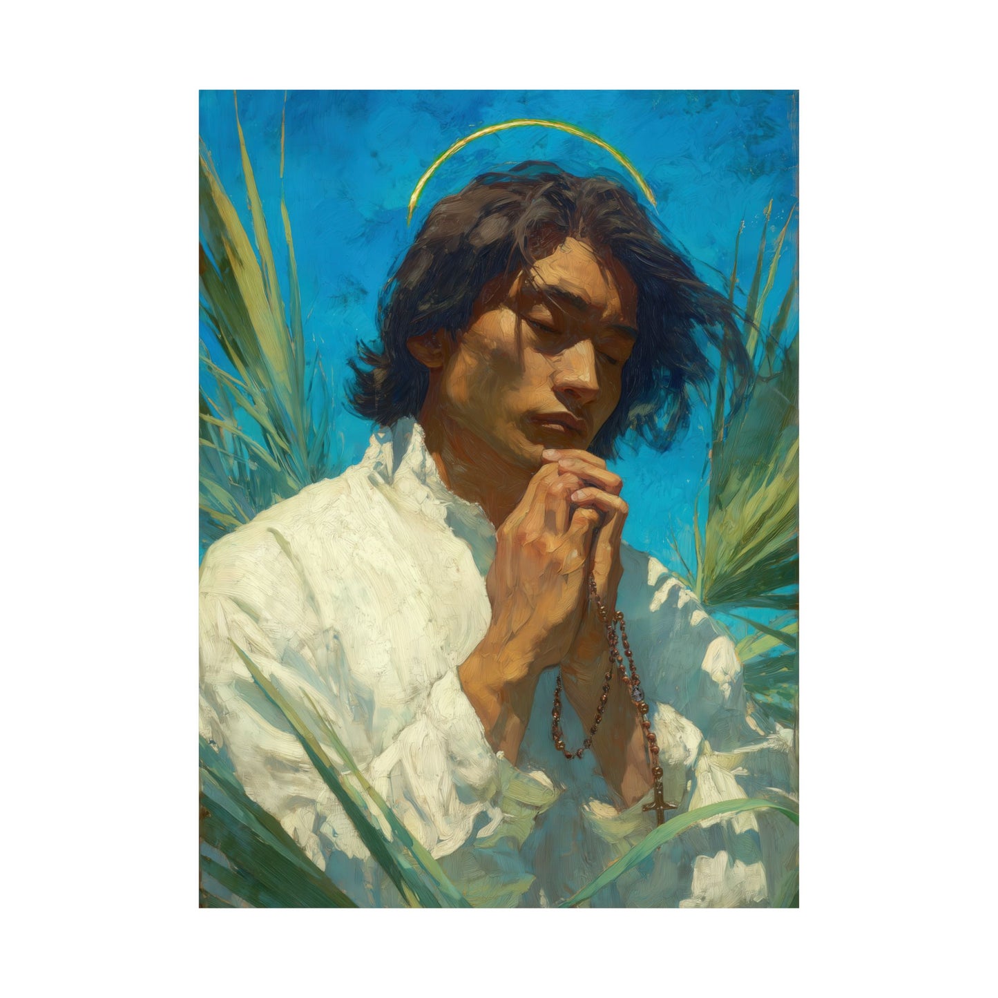 Saint Lorenzo Ruiz -  Catholic Art - Multiple Sizes - Premium Posters - Catholic Art - Christian Home - Catholic Saint Art