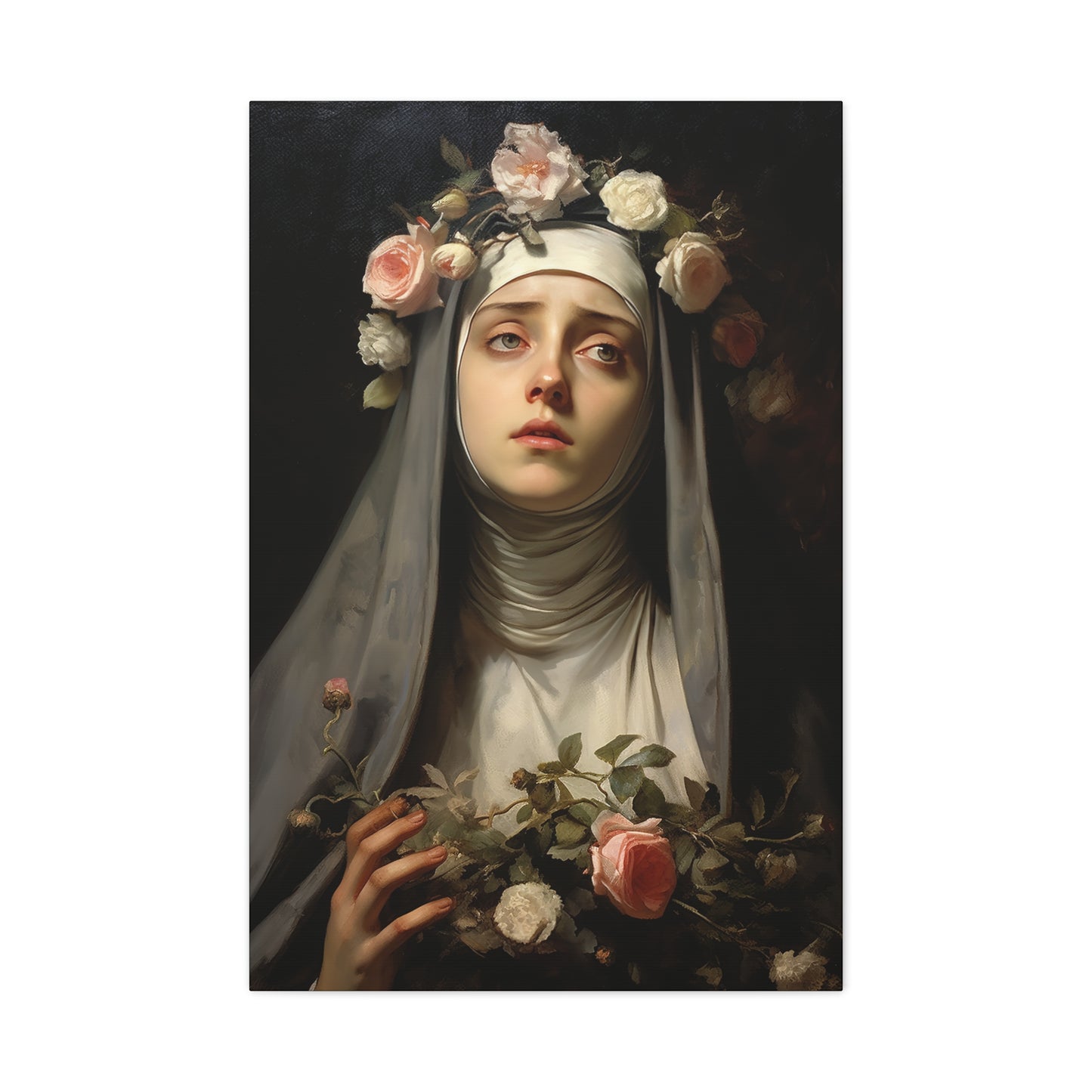 Saint Rose of Lima Canvas Print - Multiple Sizes - Catholic Home art - Museum Wrapped Canvas - Sanctified Souls Print