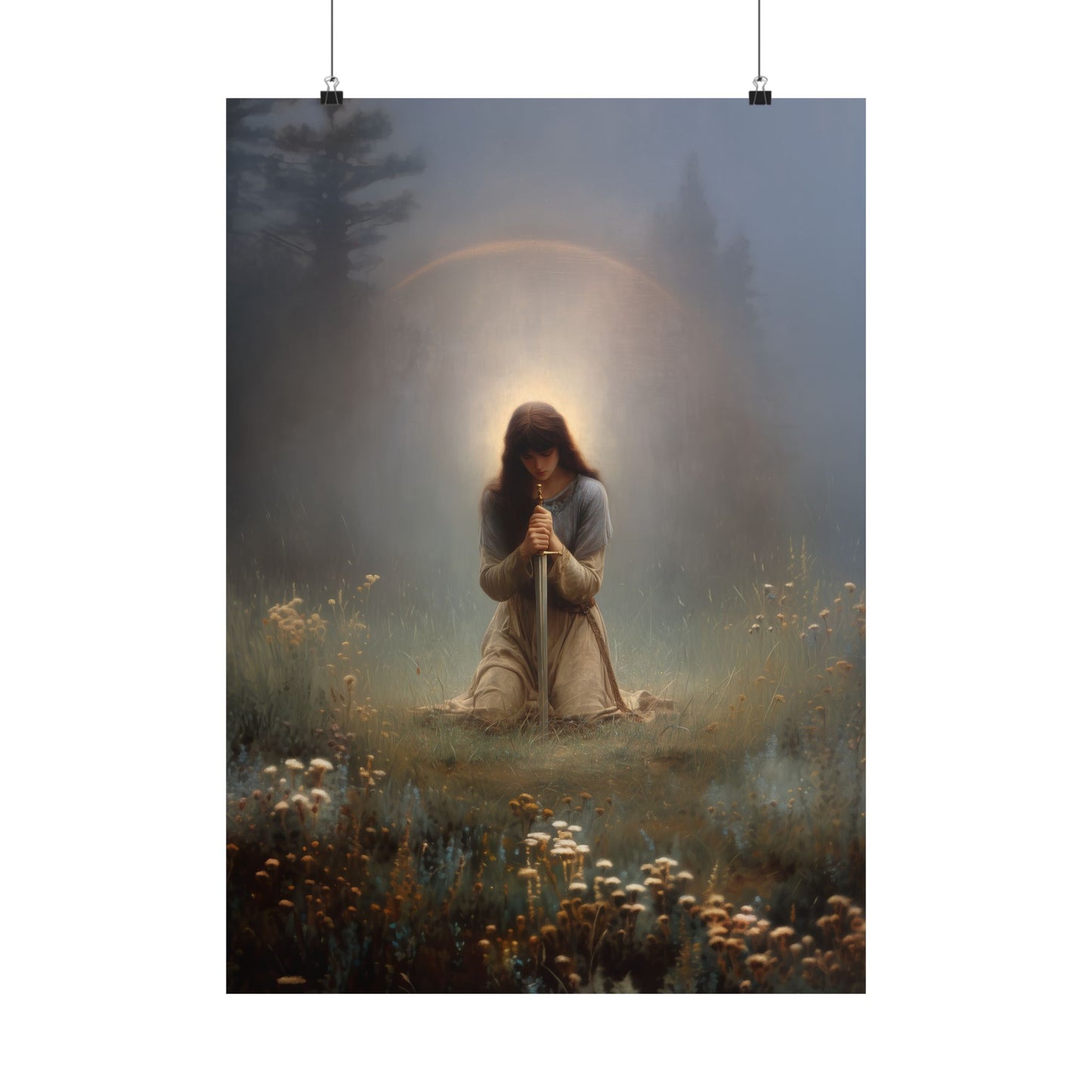 Saint Joan of Arc - Sanctified Souls Print - Multiple Sizes - Premium Posters - Catholic Art - Christian Home Decor Artwork