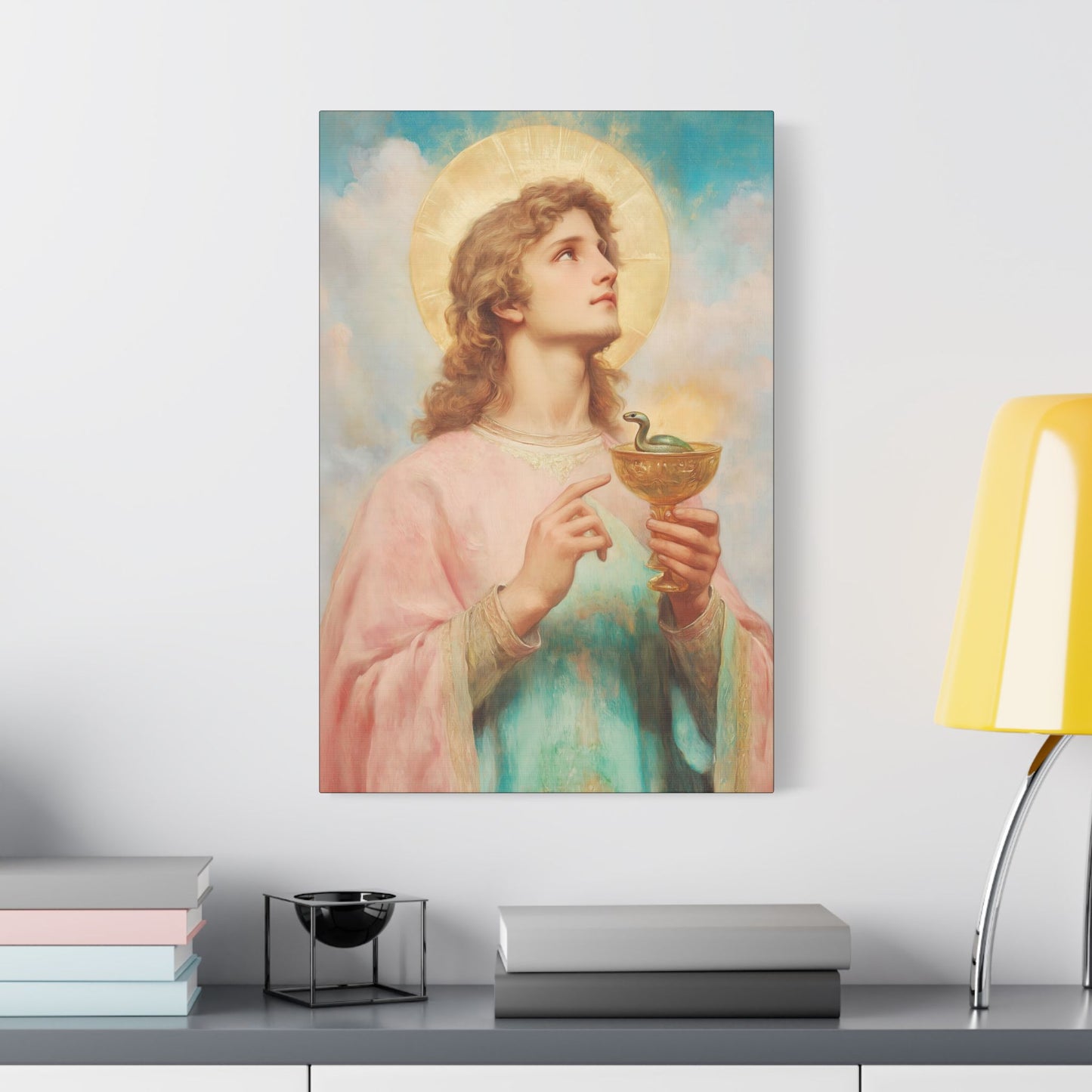 Saint John the Apostle Wrapped Canvas Print - Multiple Sizes - Catholic Home art Matte Canvas, Stretched - Disciple Print