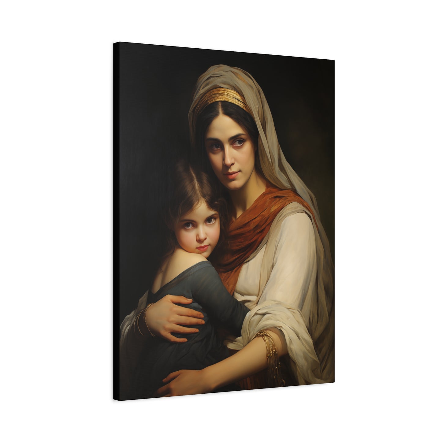 Saint Anne mother of Mary the Blessed Virgin - Museum Wrapped Canvas - Sanctified Souls Print - Religious Art for your Home