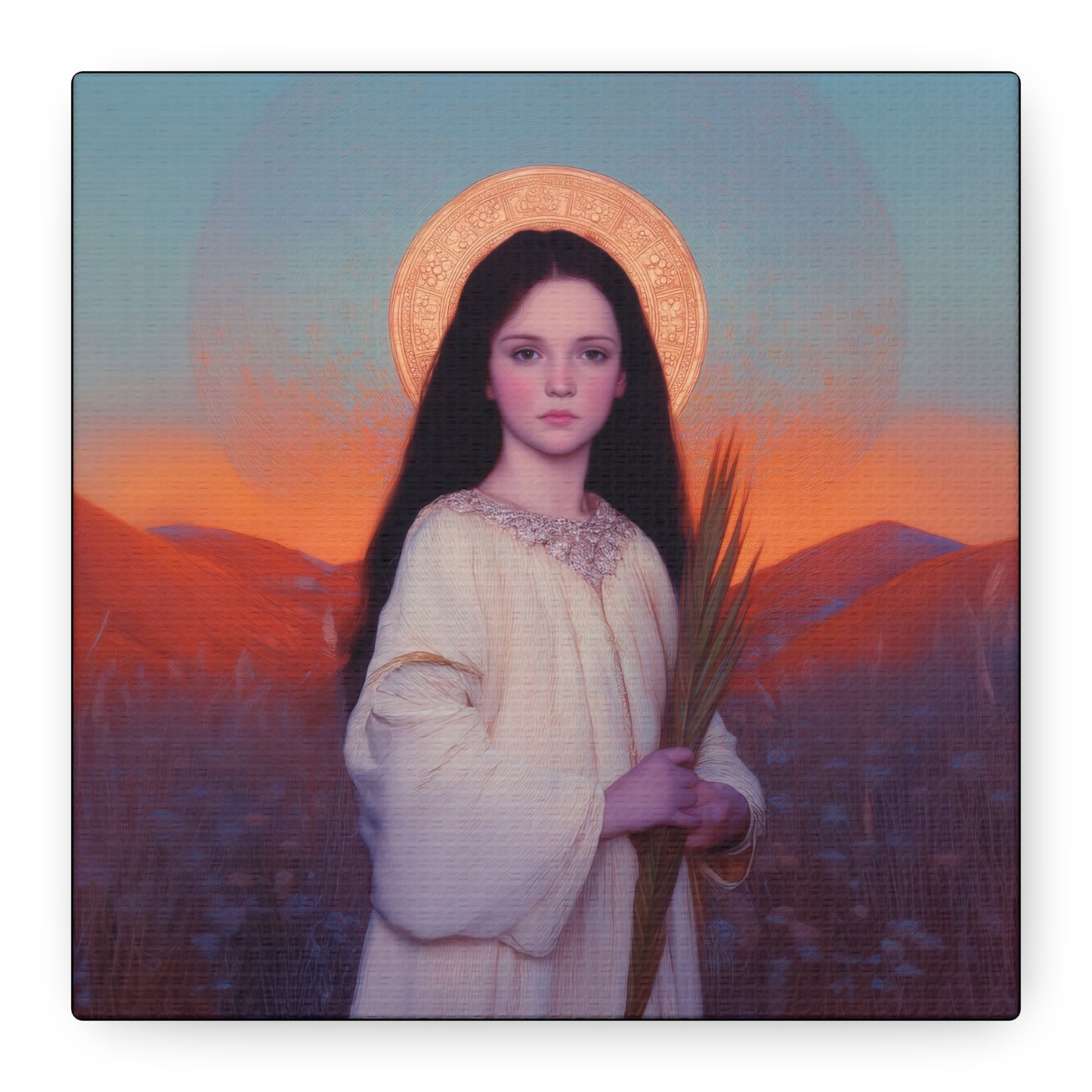 Saint Hope - Multiple Sizes - Catholic Home art - Museum Wrapped Canvas - Sanctified Souls Print - Martyr Saint