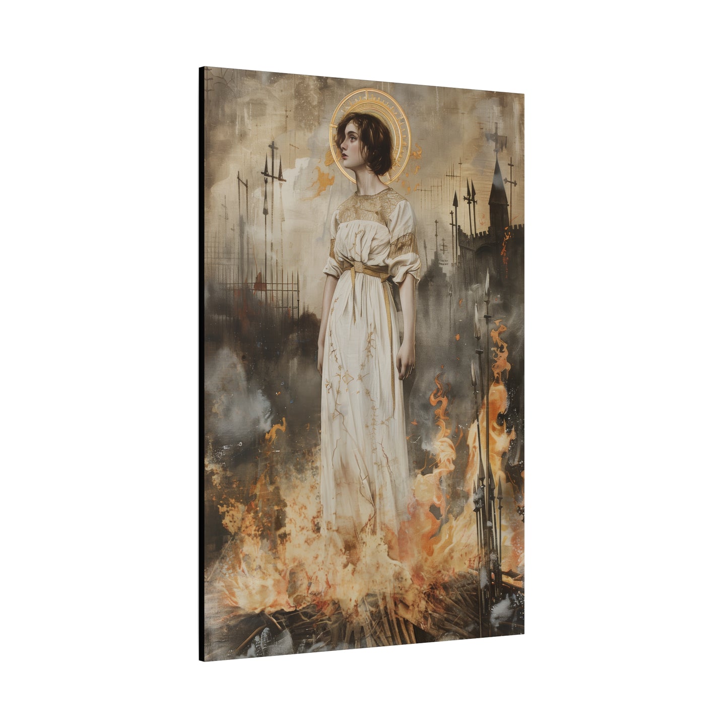 Saint Joan of Arc - Museum Wrapped Canvas - Sanctified Souls Print - Religious Art for your Home