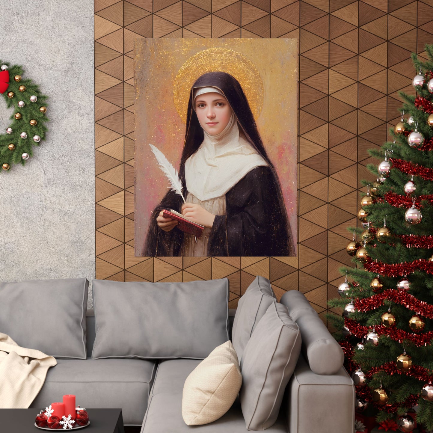 Saint Mechtildis / Mechtide of Hefta / Mechthild of Hackeborn - Sanctified Souls Print - Multiple Sizes - Premium Matte Vertical Posters