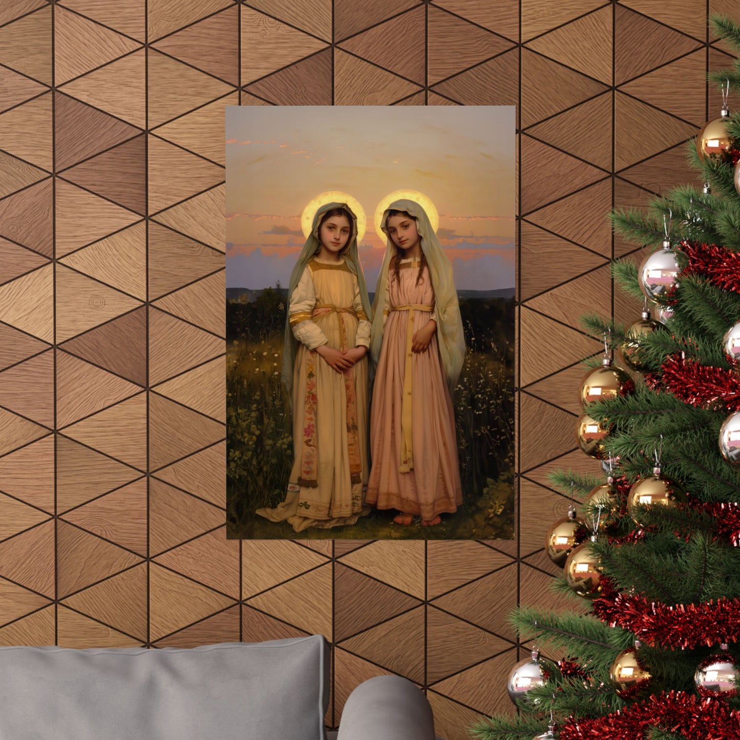 Saints Nunilo and Alodia - Sanctified Souls Print - Multiple Sizes - Premium Posters - Catholic Art - Christian - Gifts for Catholics