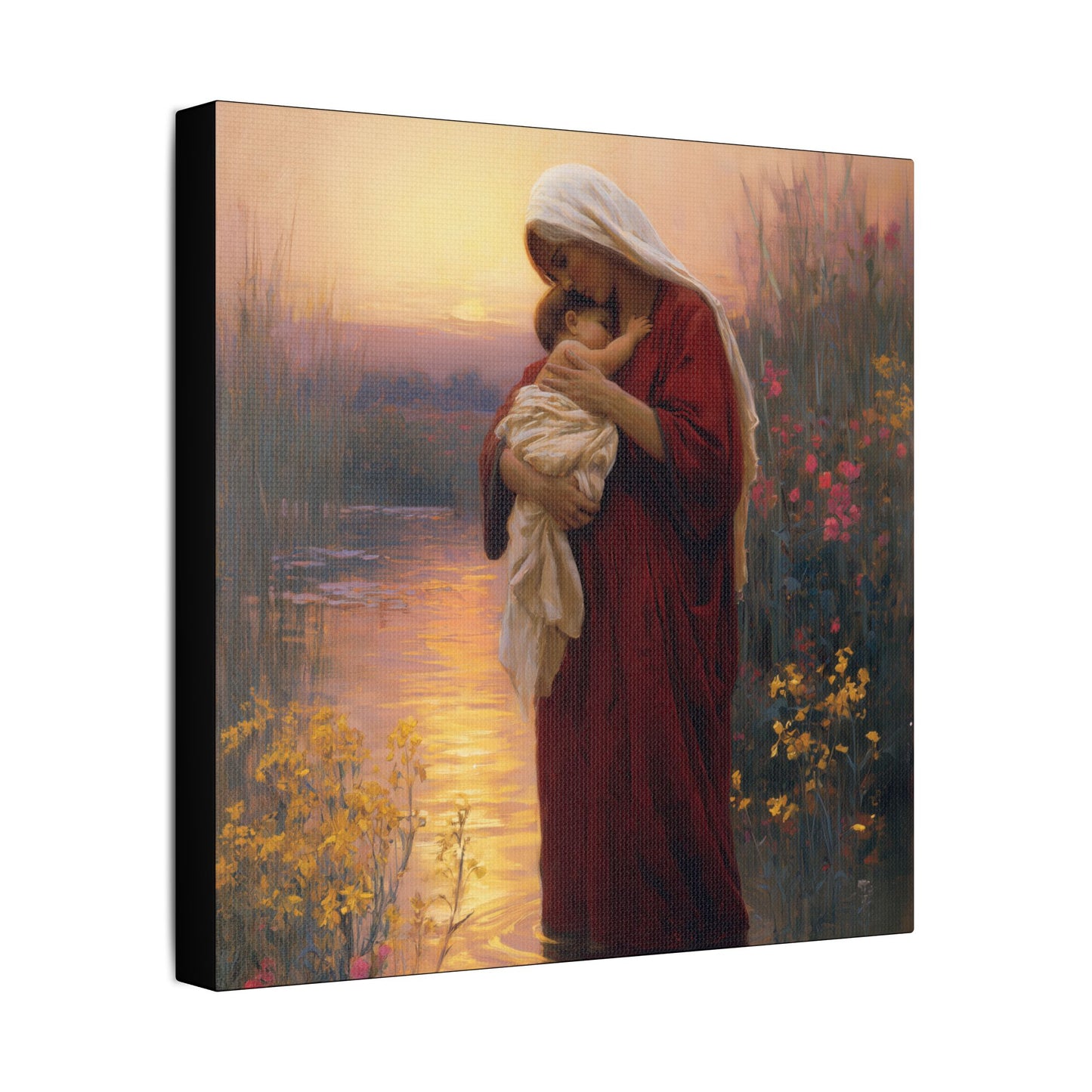 Saint Elizabeth, Mother to John the Baptist -  Museum Wrapped Canvas Print - Multiple Sizes - Catholic Home art Matte Canvas