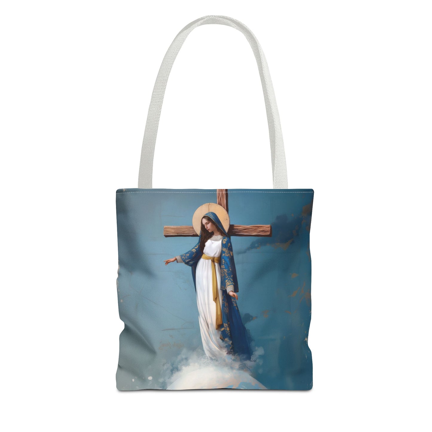 The Lady Of All Nations - Marian Devotion - Mother Mary - Tote Bag - Large Medium Small Faith Art Bag - Re-usable Tote Purse - Double Sided