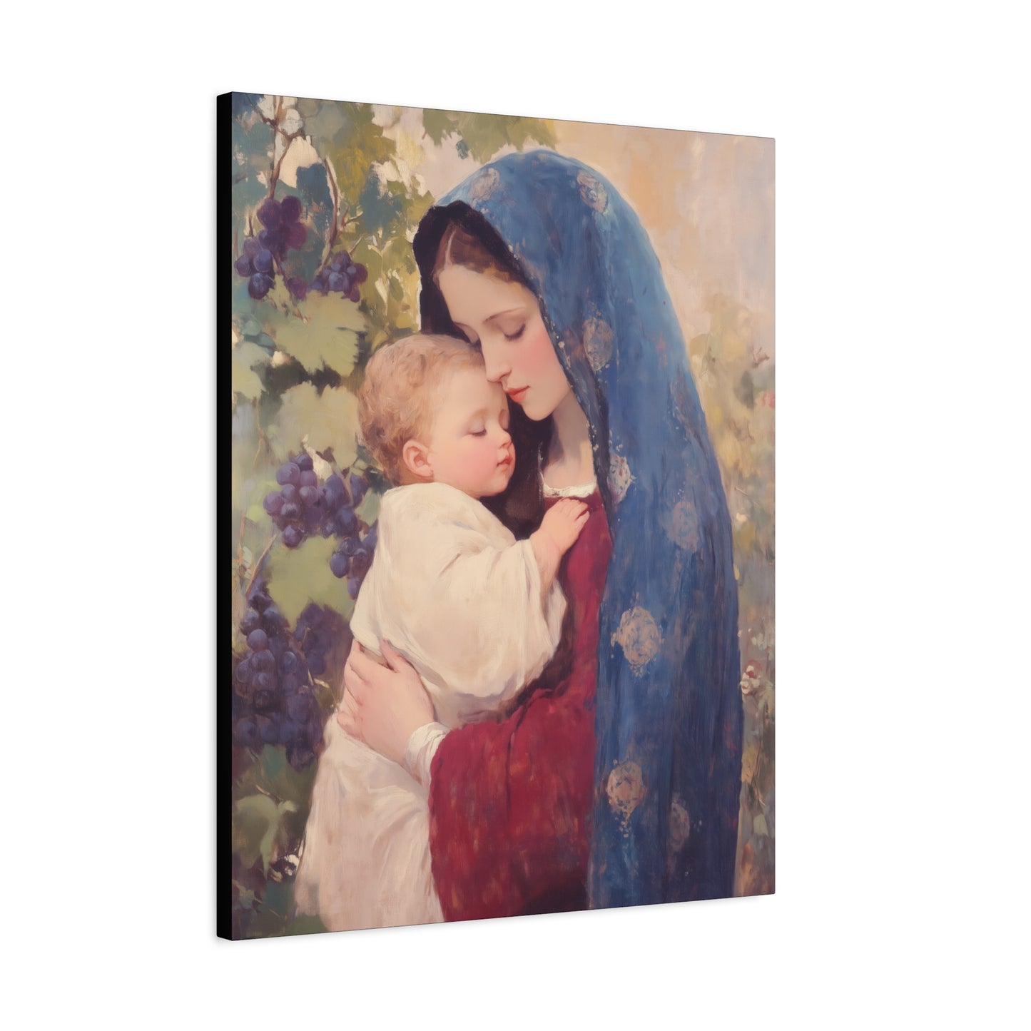 Our Lady of the Grapes / Out Lady of the Harvest - Gallery Wrapped Canvas - Print - Religious Art for your Home - Catholic Art