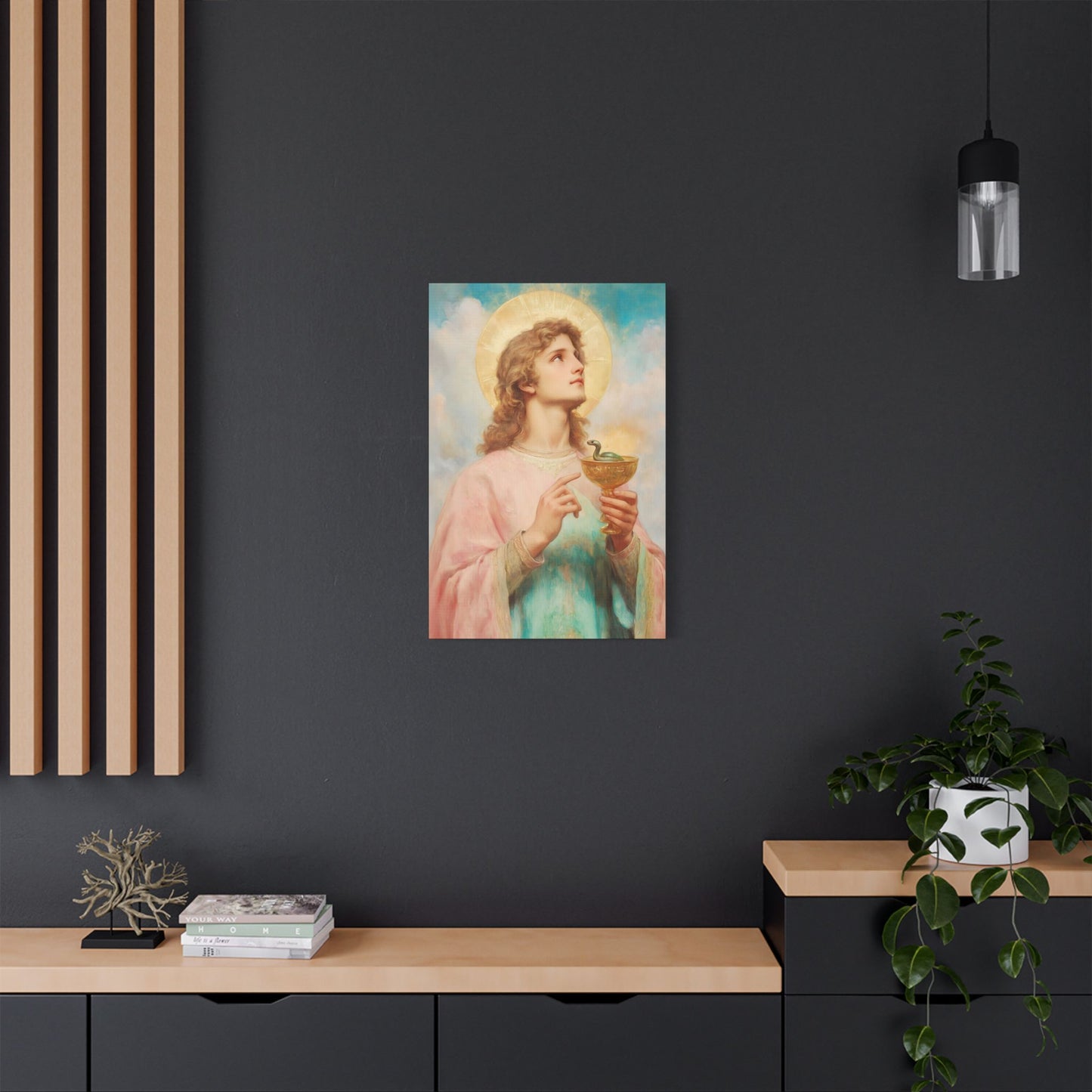 Saint John the Apostle Wrapped Canvas Print - Multiple Sizes - Catholic Home art Matte Canvas, Stretched - Disciple Print