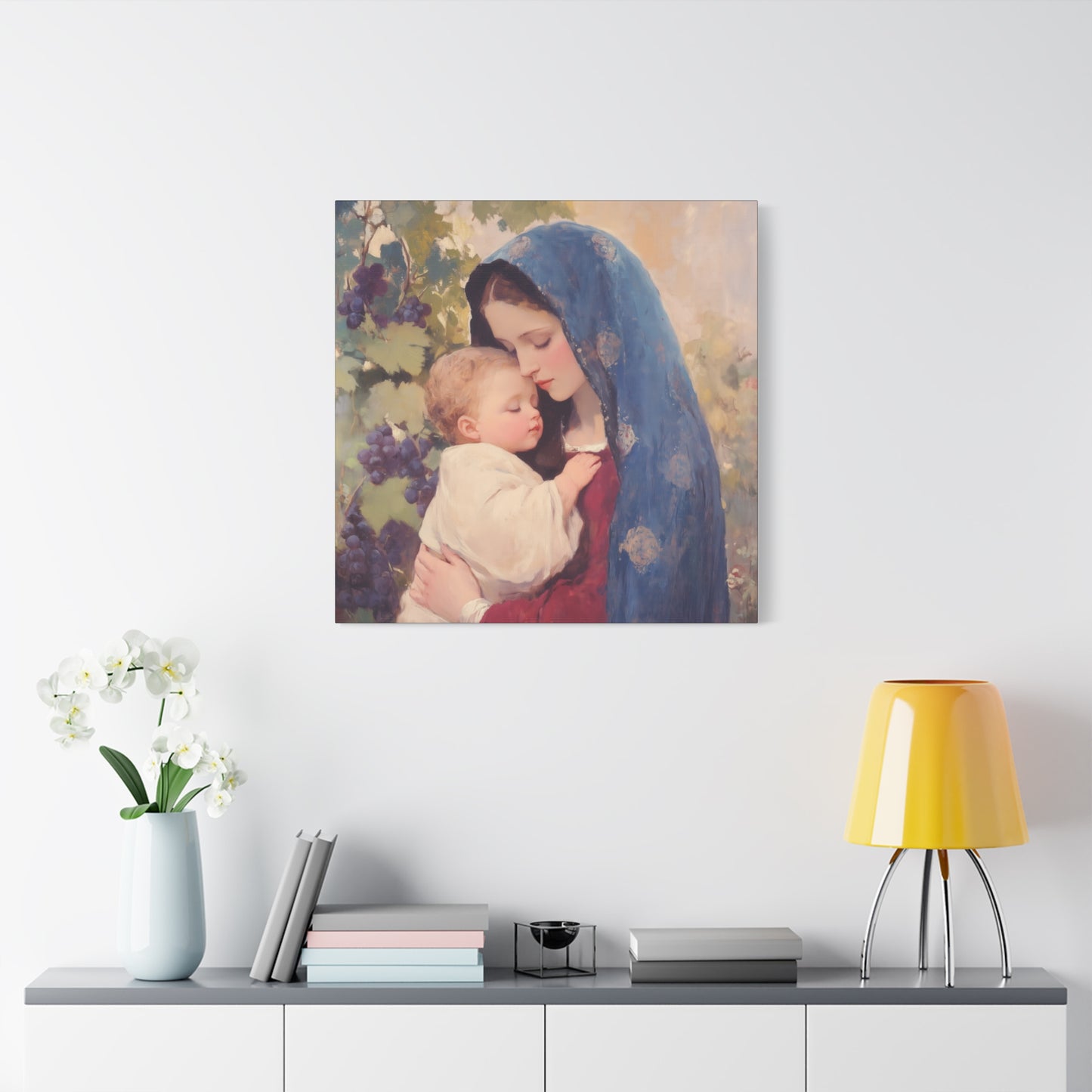Our Lady of the Grapes / Out Lady of the Harvest - Gallery Wrapped Canvas - Print - Religious Art for your Home - Catholic Art