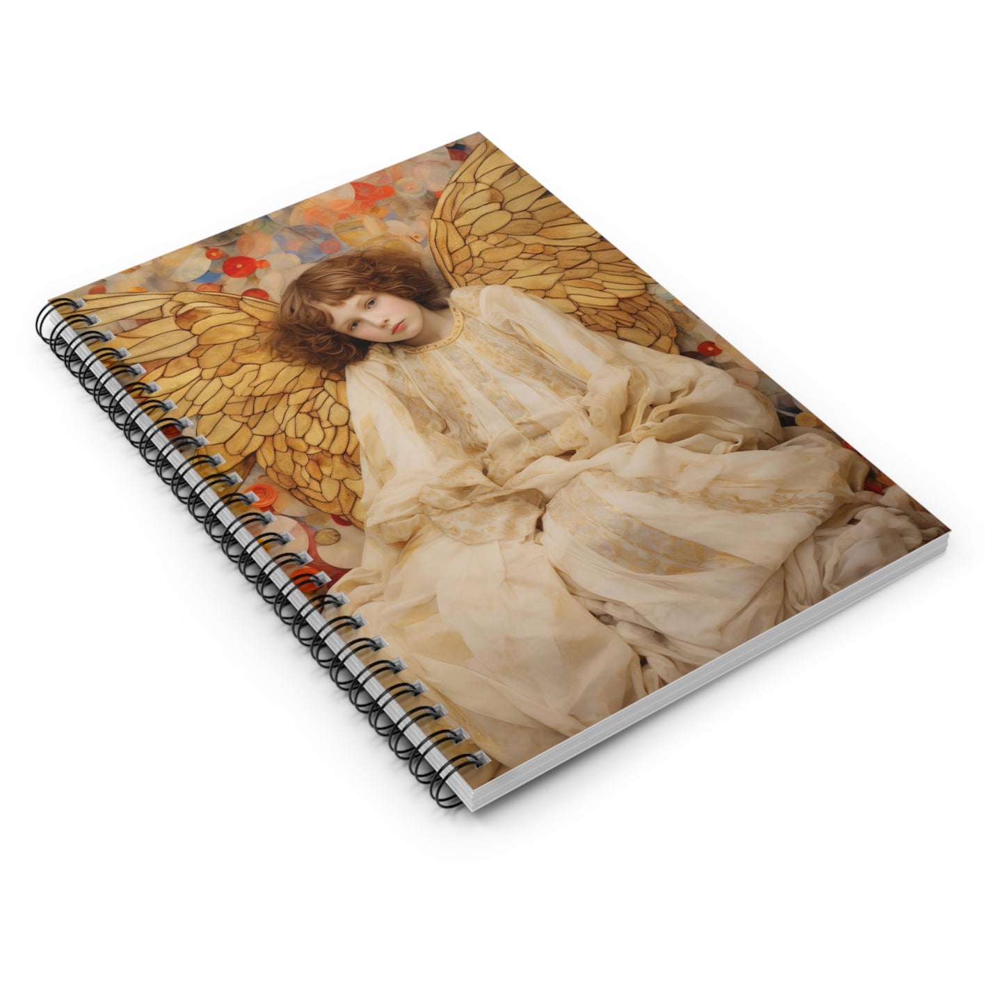 Guiding Light Journal - Sanctified Souls Art - Religious Based Notebook - Spiral Notebook - Ruled Line - Guardian Angel Print Book