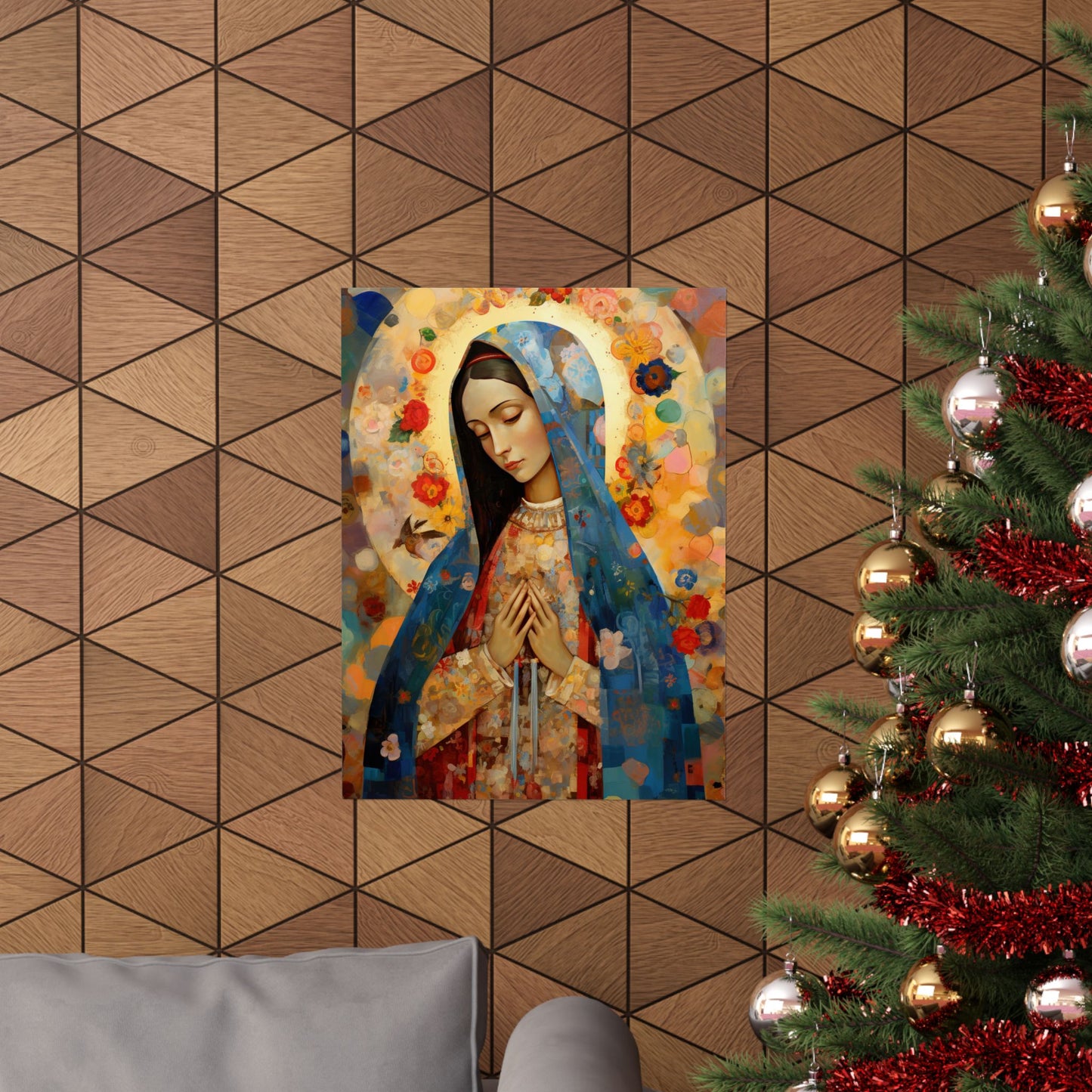 Mary's Silent Blessing - Sanctified Souls Print - Multiple Sizes - Premium Matte Vertical Posters