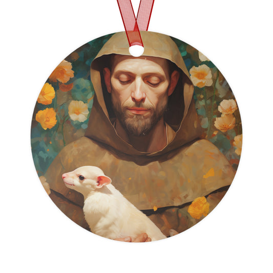Saint Francis of Assisi Ornament - Religious Holiday Christmas Ornament and Keepsake - Double sided Keepsake Religious Ornament