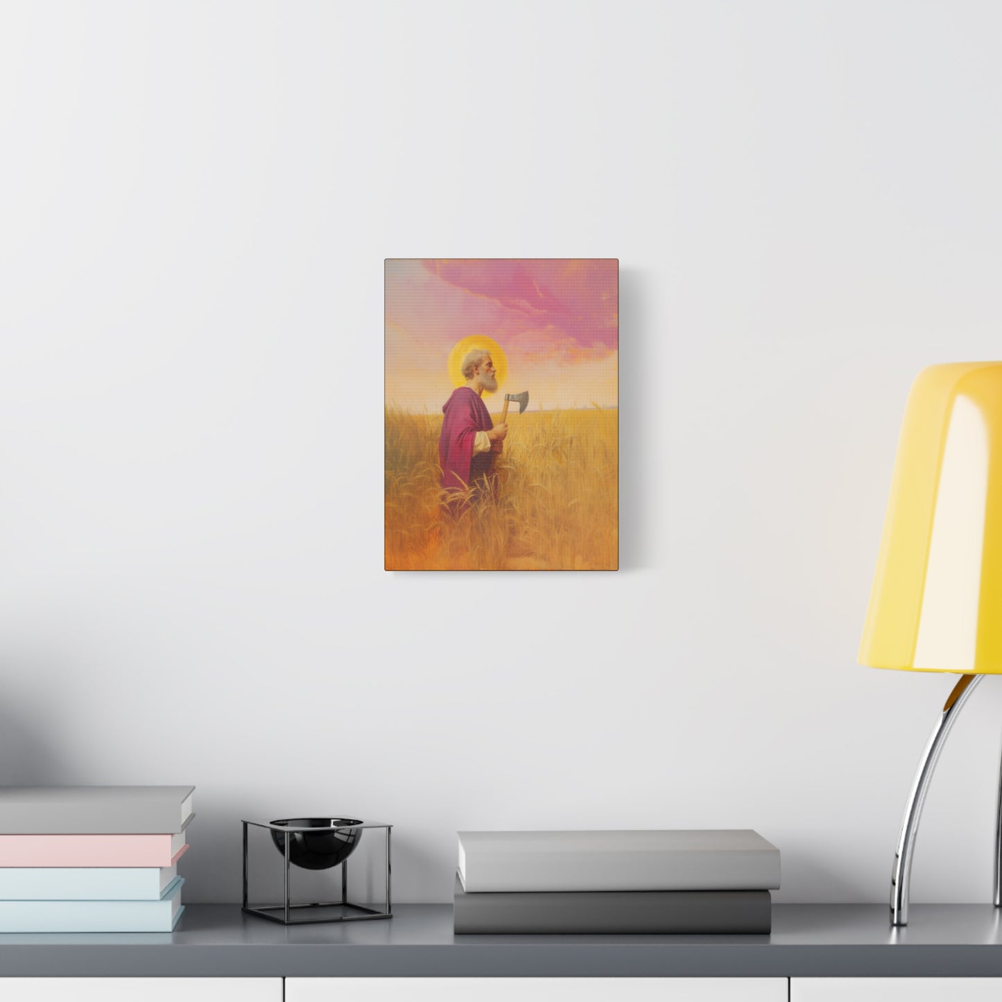 Saint Matthias -  Museum Wrapped Canvas - Sanctified Souls Print - Religious Art for your Home - Catholic Patron Saint Art