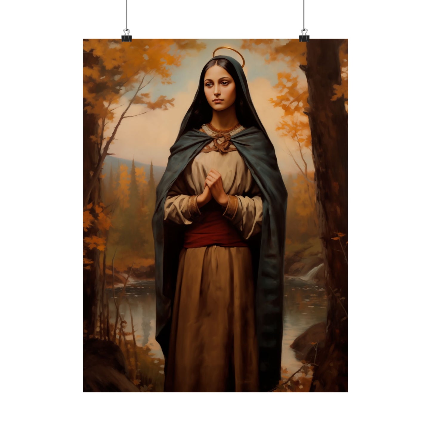 Saint Kateri Tekakwitha - Sanctified Souls Print - Multiple Sizes - Premium Matte Vertical Posters
