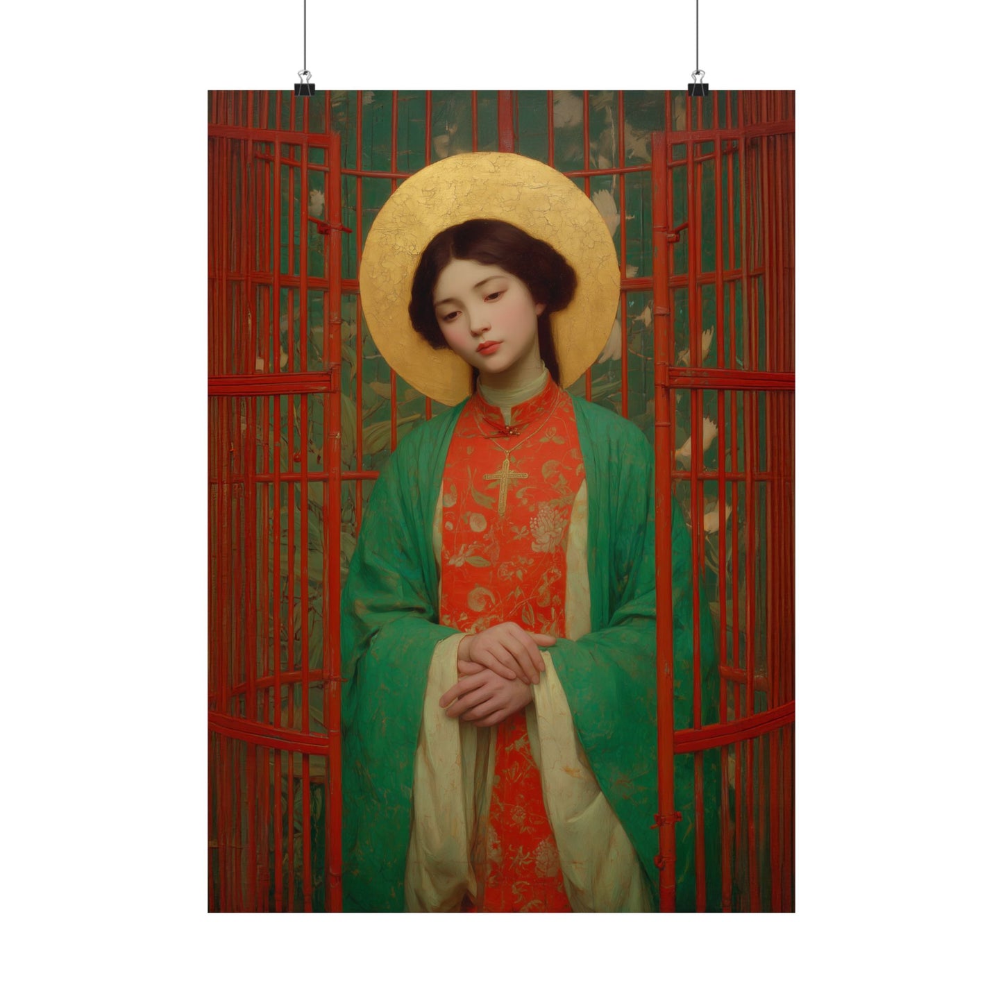 Saint Agnes Tsao Kou Ying  - Sanctified Souls Print - Multiple Sizes - Premium Posters - Catholic Art - Christian Home Decor Artwork