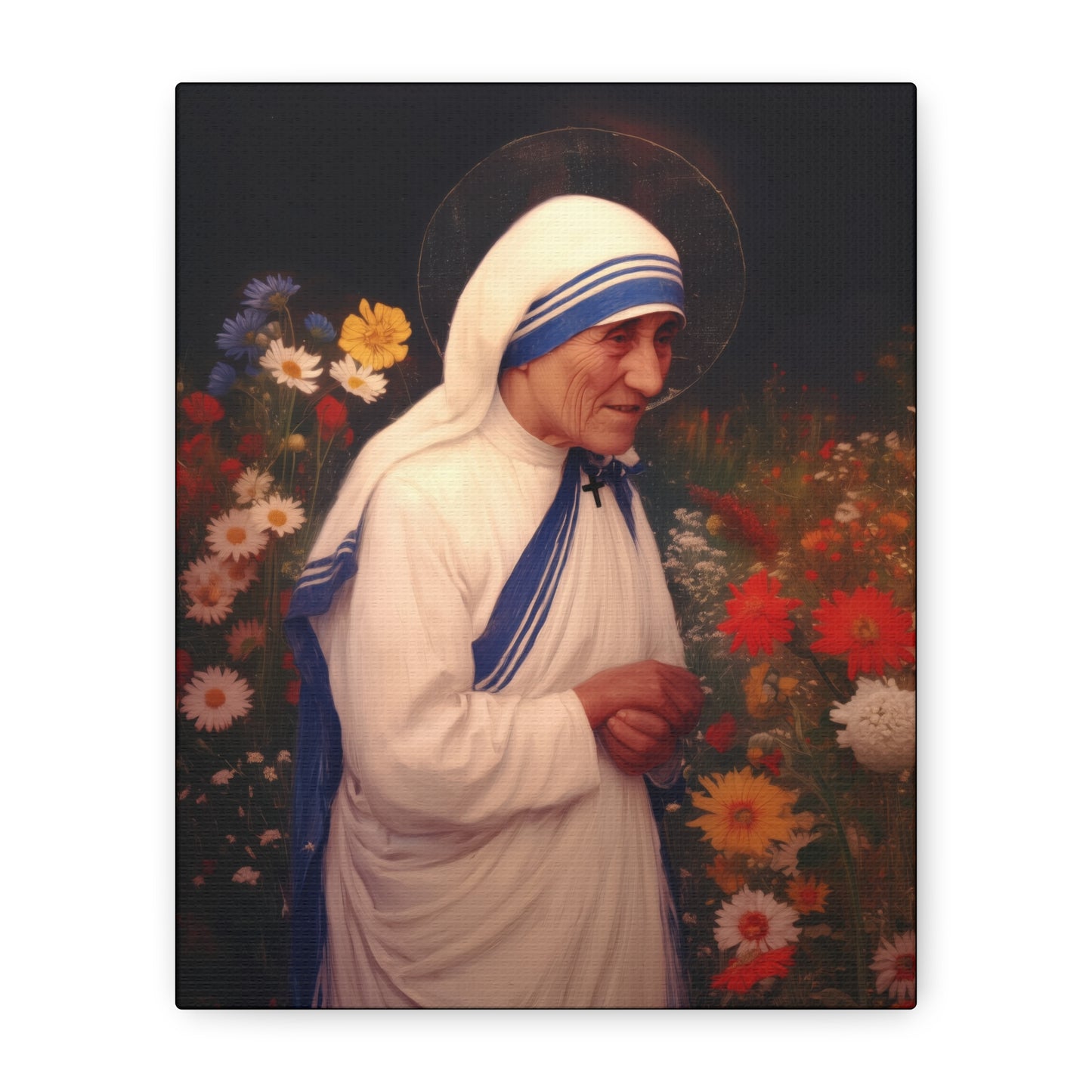 Saint Teresa of Calcutta -  Museum Wrapped Canvas - Sanctified Souls Print - Religious Art for your Home - Catholic Patron Saint Art