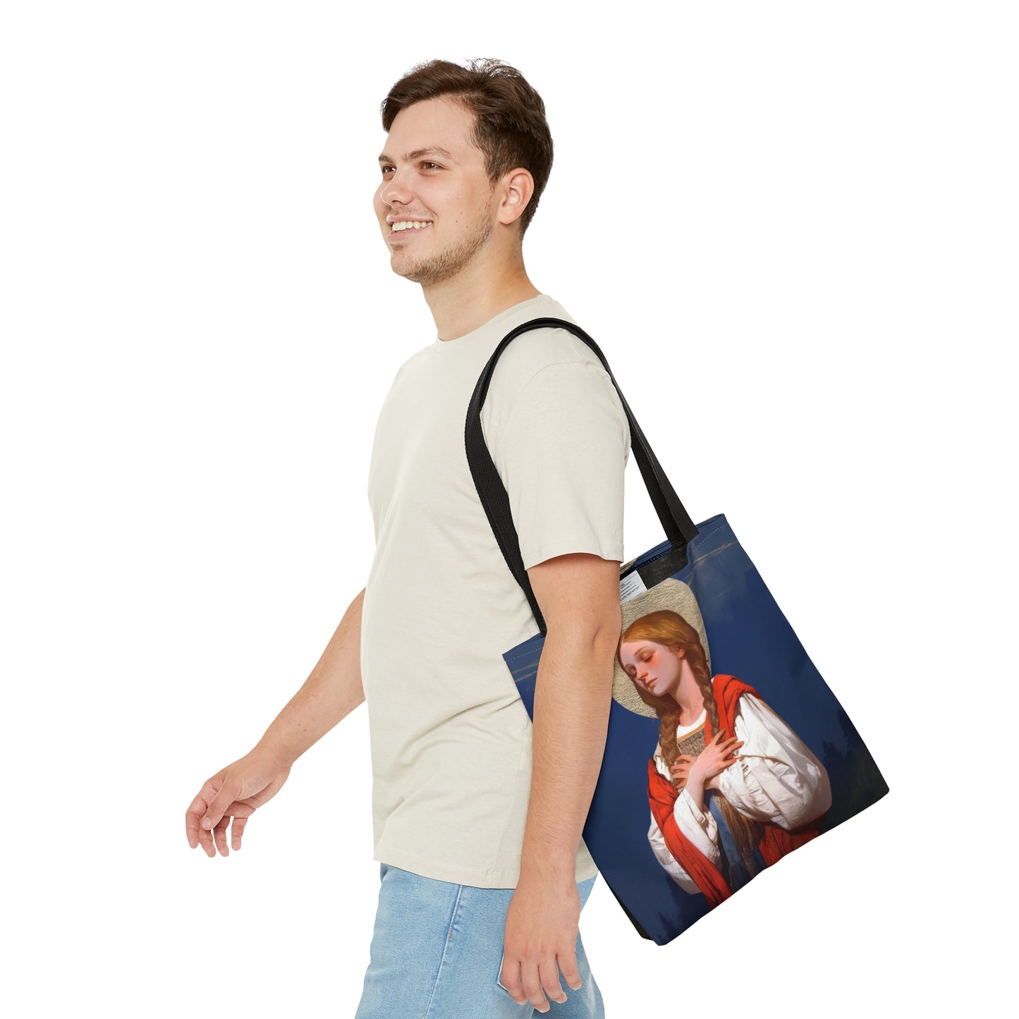 Saint Genevieve - Tote Bag - Large Medium Small Faith Art Bag - Catholic Faith Purse