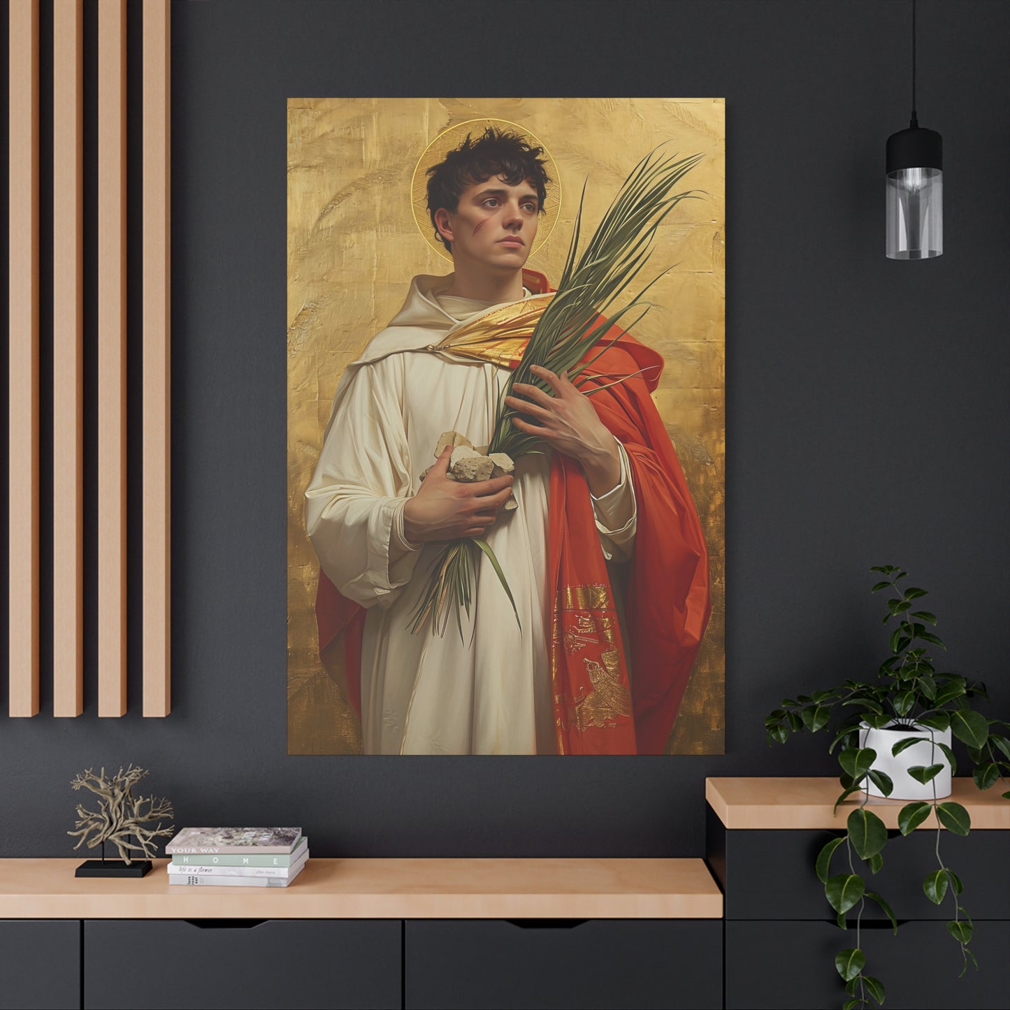 Saint Stephen - Museum Wrapped Canvas - Sanctified Souls Print - Religious Art for your Home