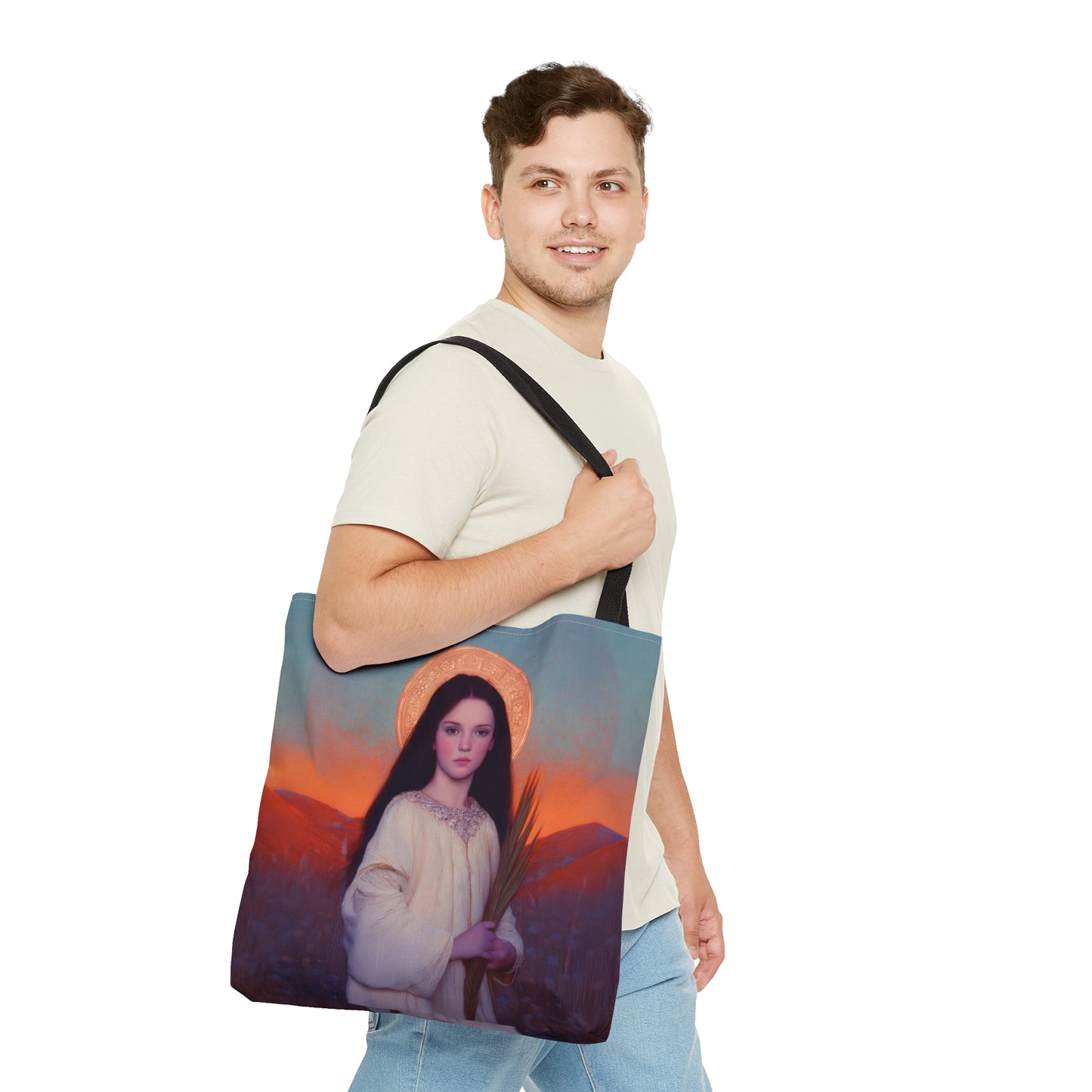Saint Hope - Tote Bag - Large Medium Small Faith Art Bag - Bible Study Faith Purse - Double Sided Prayer Tote - Catholic Saint